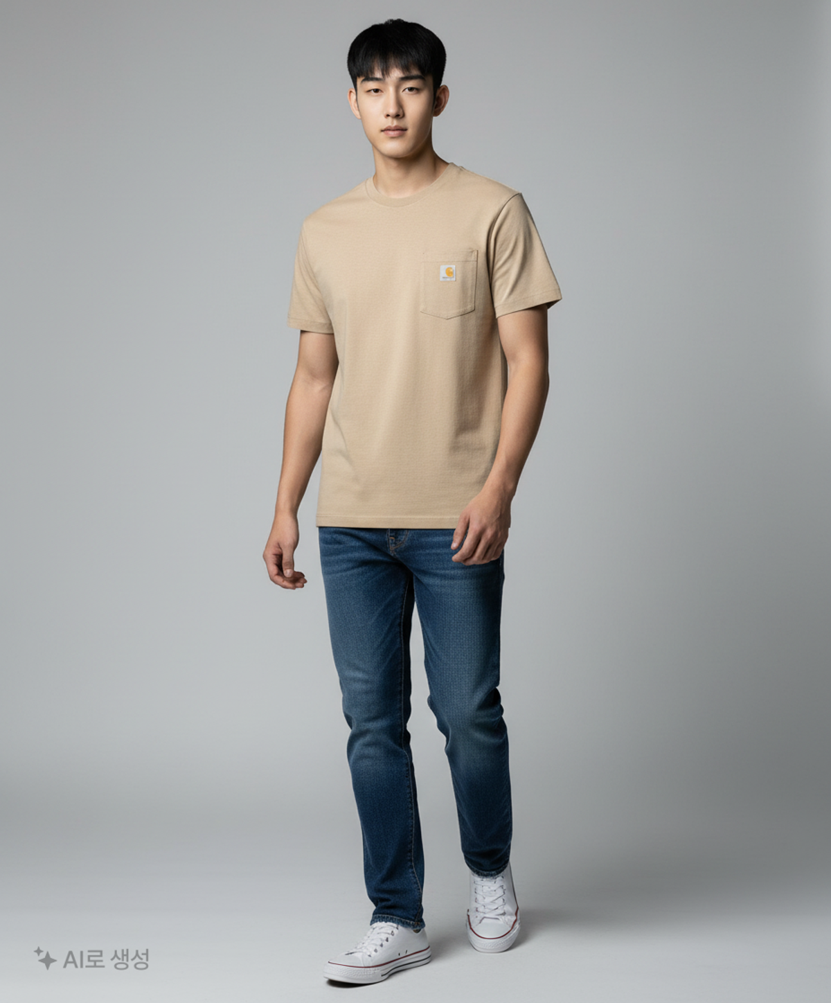 칼하트(CARHARTT) K87 반팔티 (베이지) M