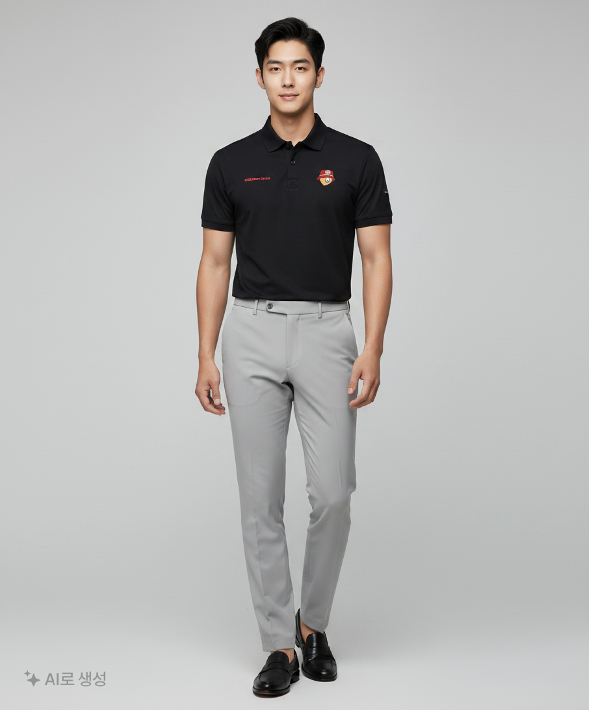 골든베어(GOLDEN BEAR) Character Applique Polo T-shirt_G4TAM25461BKX XL