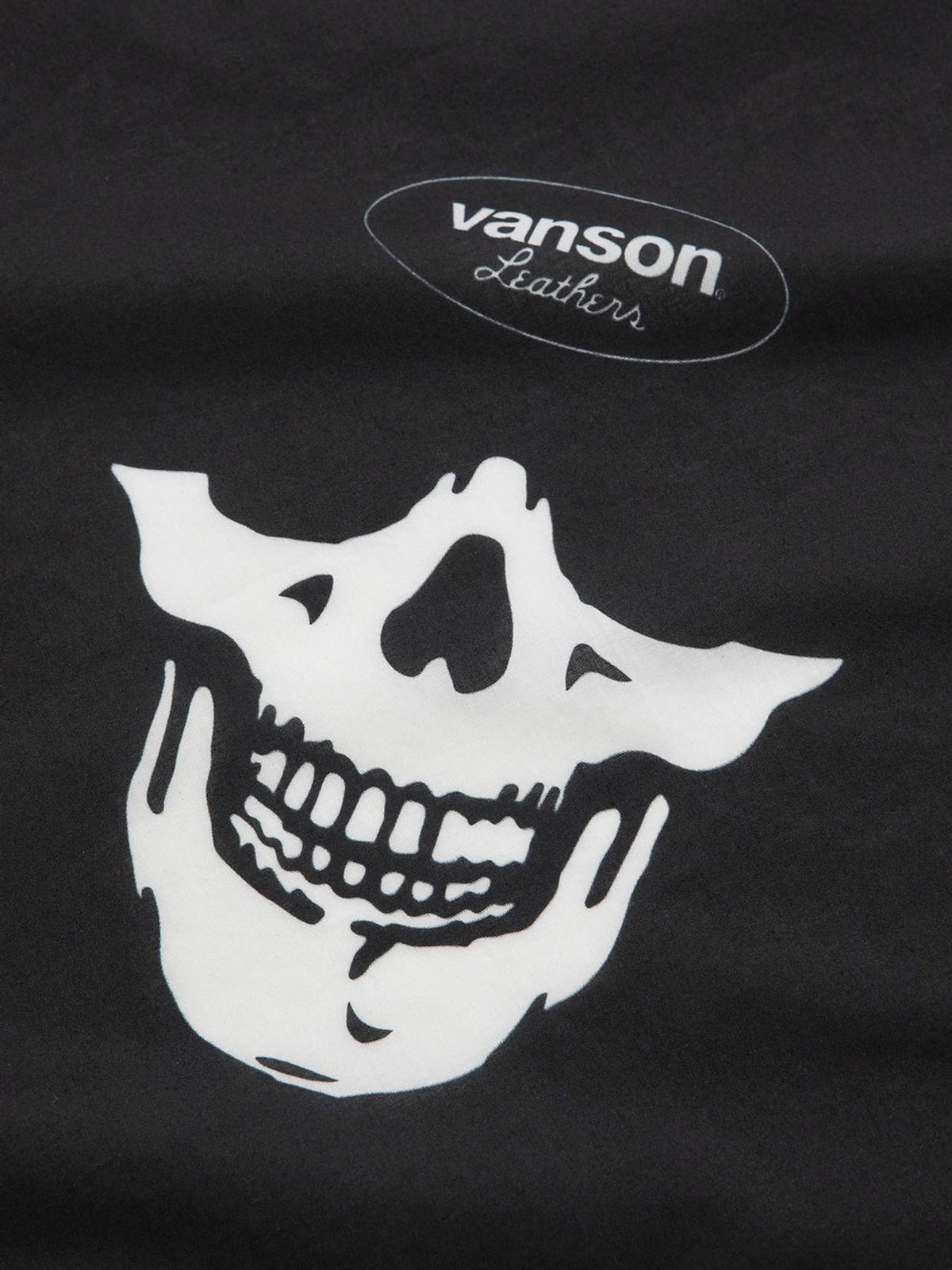 벤슨 레더스(VANSON LEATHERS) 벤슨 레더 스컬&오발 로고 반다나 / 블랙