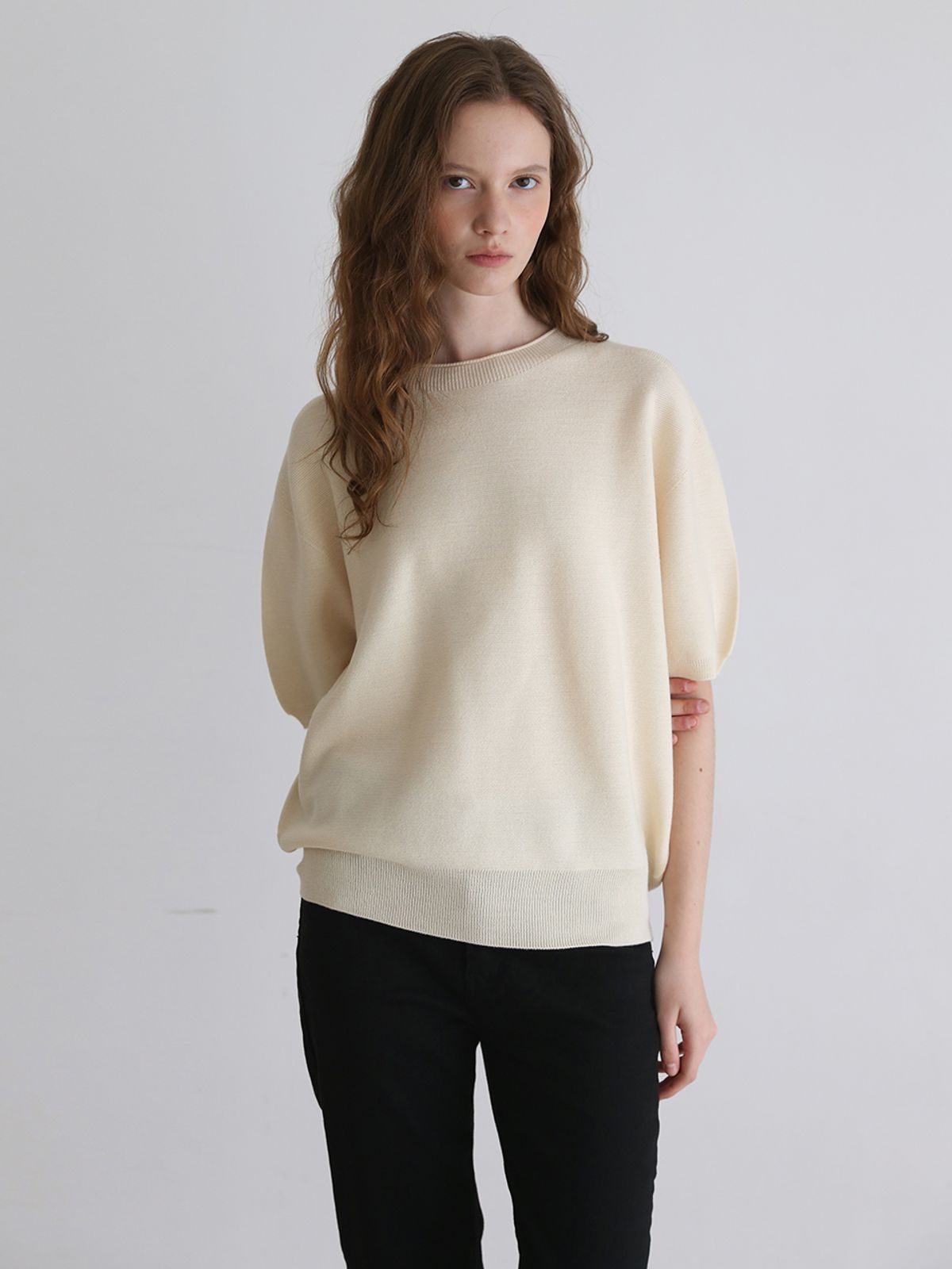 베르네프(VERTNEUF) 홀가먼트 Wool 볼륨니트 (4colors)