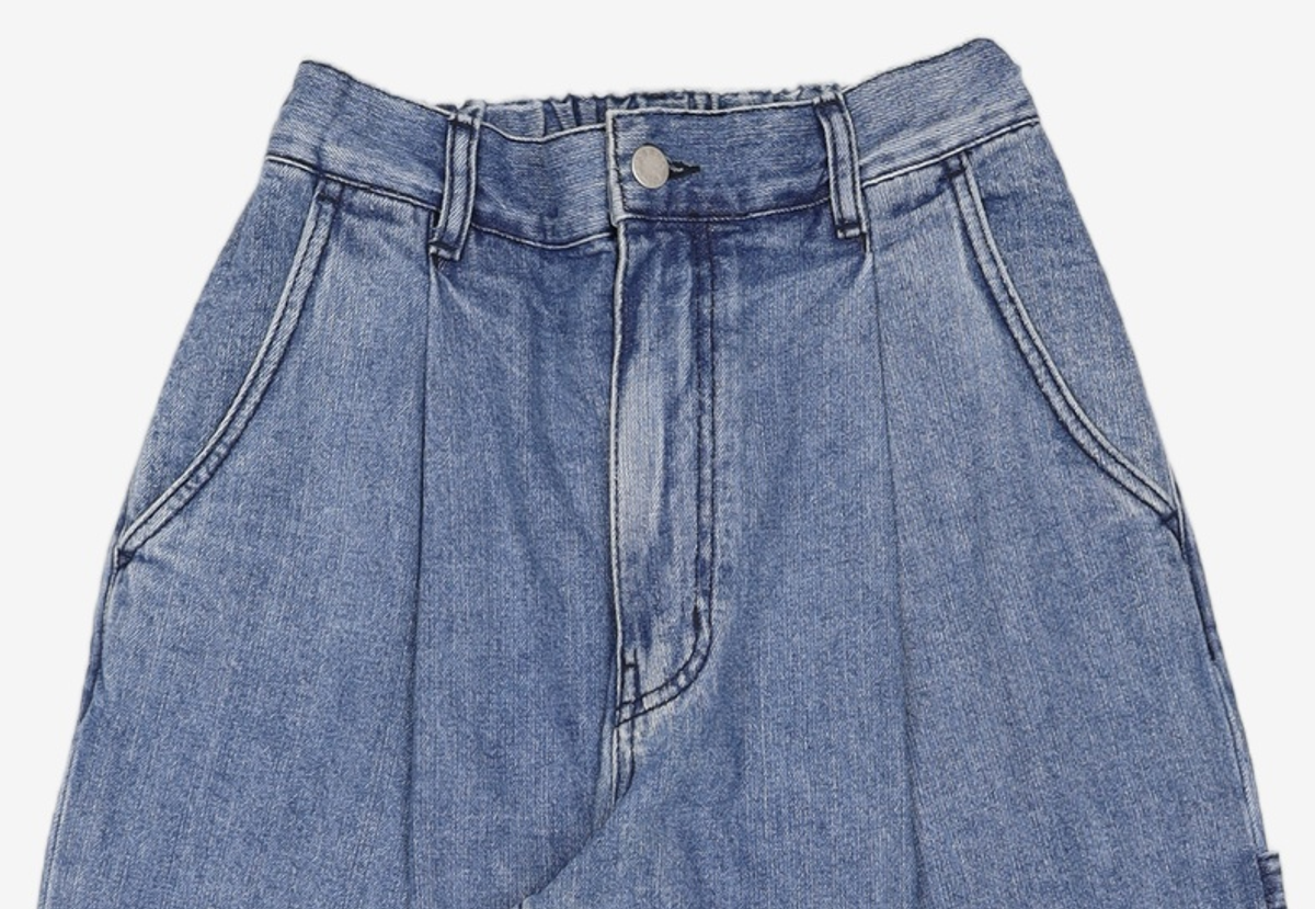 로드 존 그레이(LORD JOHN GREY) one tuck easy denim pants blue washed M