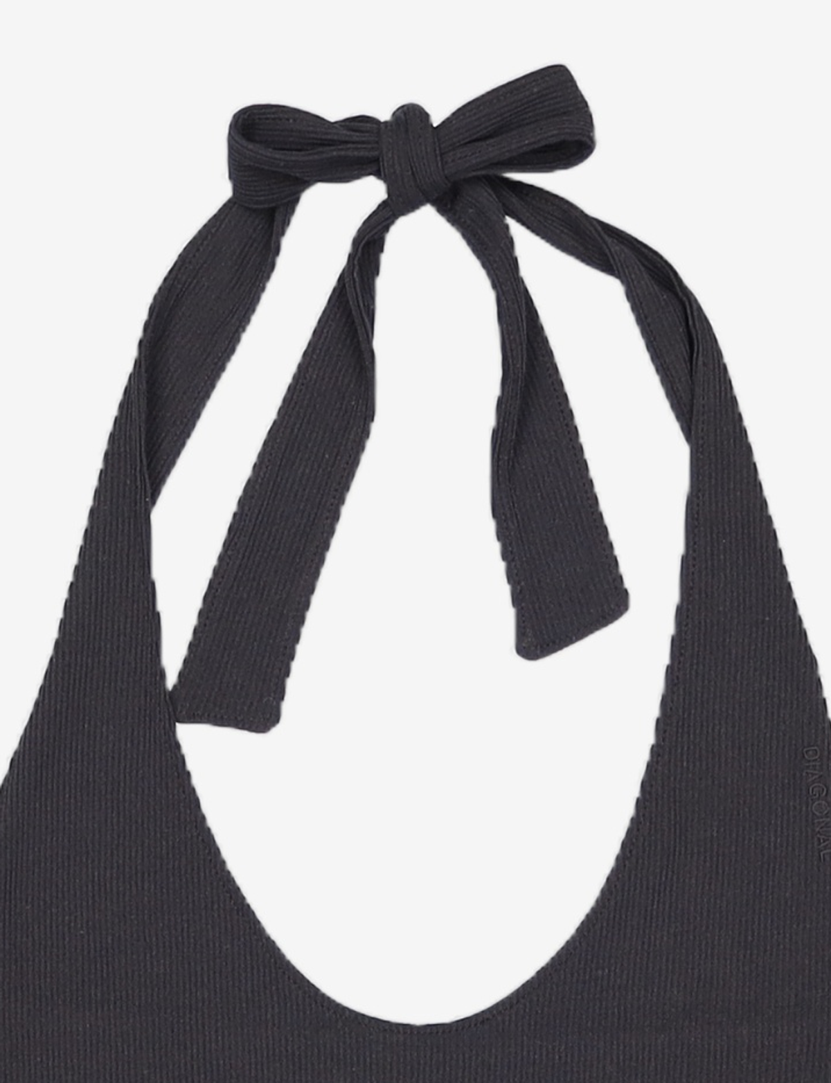 다이애그널(DIAGONAL) HALTER NECK SLEEVELESS TOP (black) XS