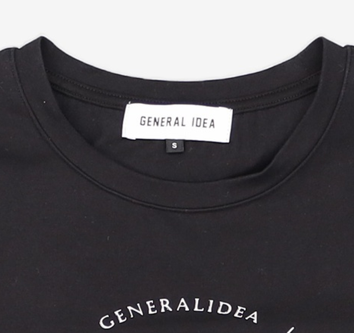 제너럴 아이디어(GENERAL IDEA) GNRL 언밸런스 실켓 스판 반팔티 [BLACK] / WBD2L01518 S