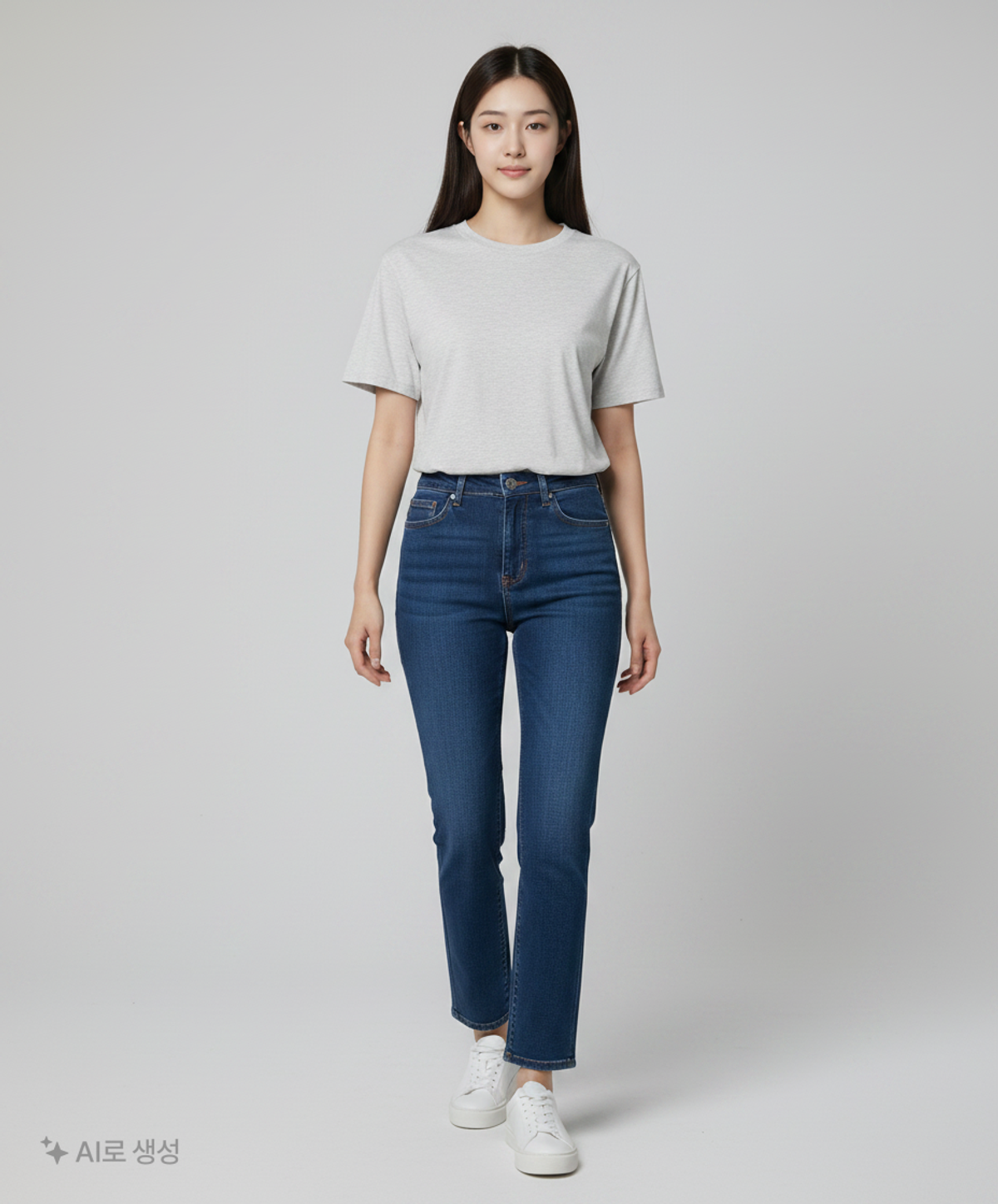 로우(L'EAU) [8th] Loke washed tee_light grey XL