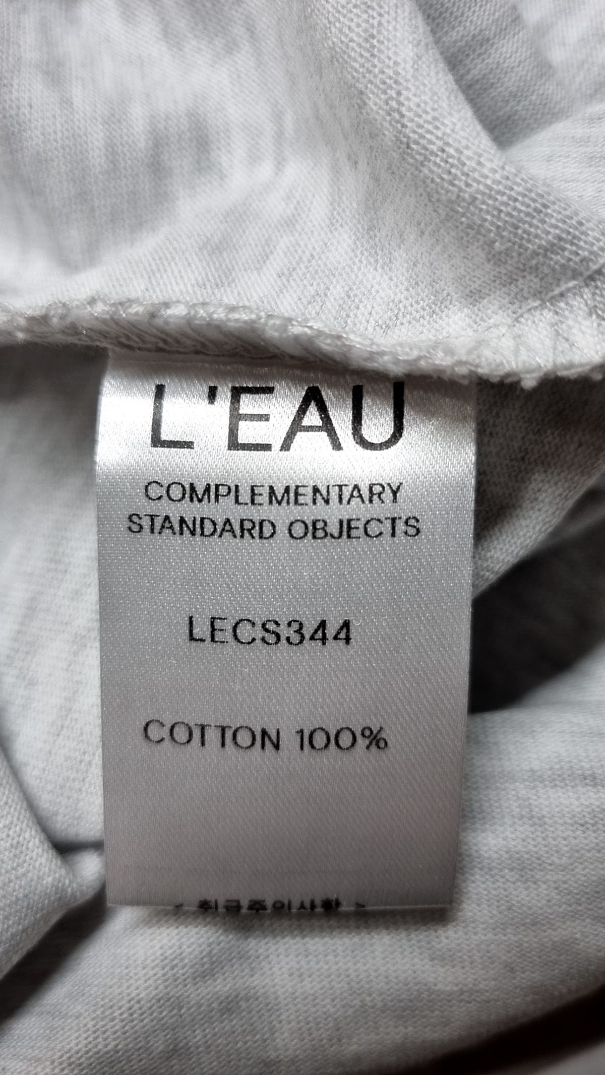 로우(L'EAU) [8th] Loke washed tee_light grey XL