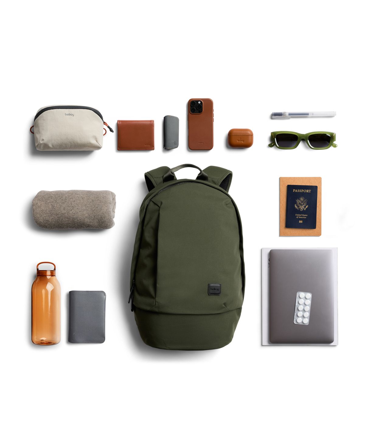 벨로이(BELLROY) 클래식 백팩(BCBD-OLI-244) - 올리브