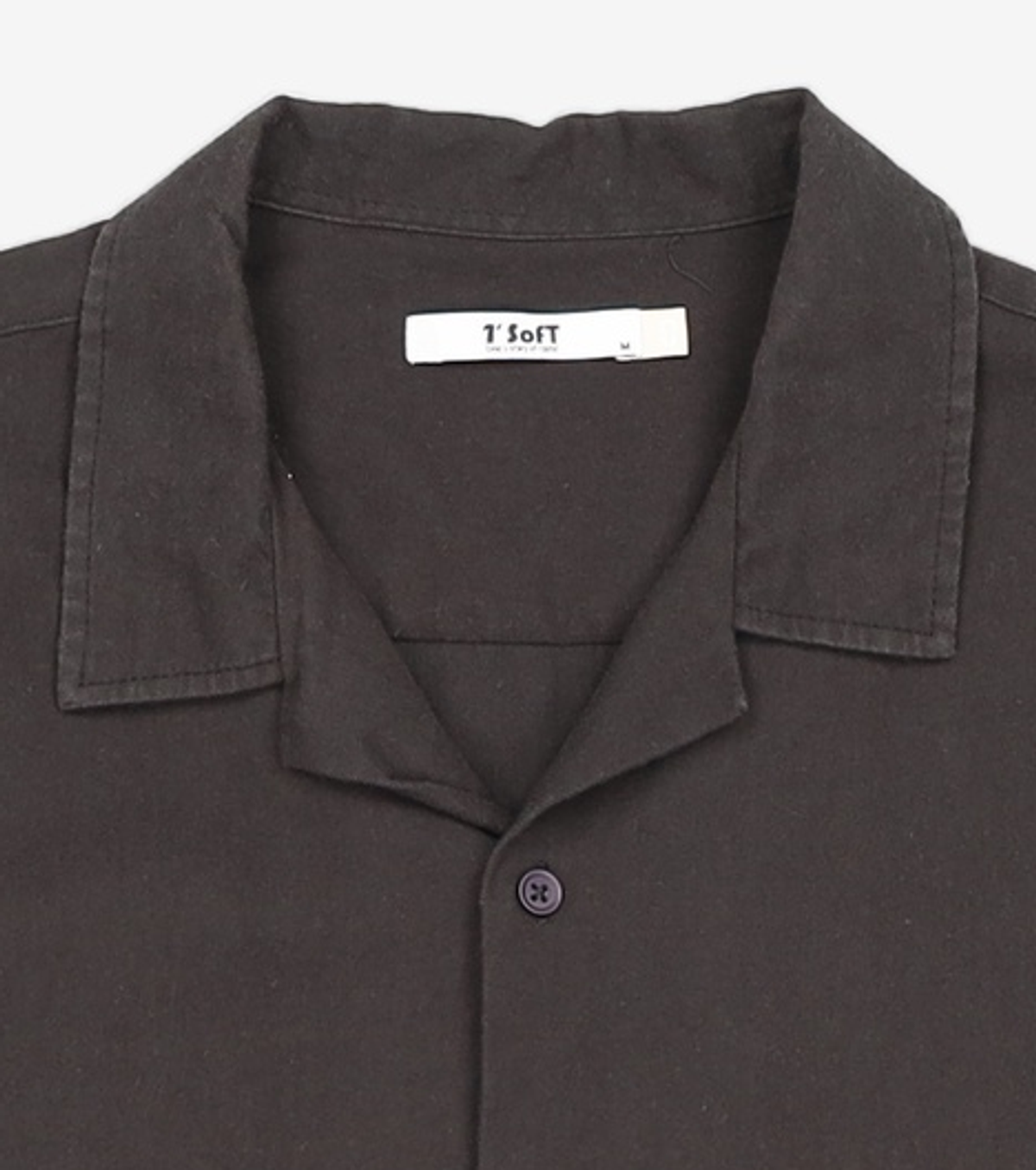 원소프트(1'SOFT) 베이직오픈카라셔츠 BASIC OPEN COLLAR SHIRT M