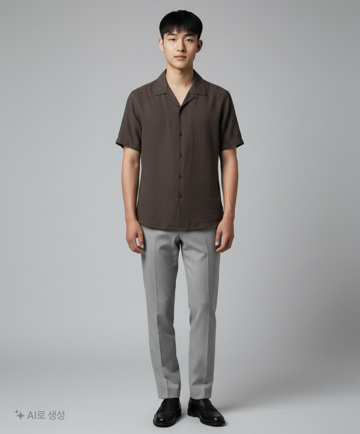 원소프트(1'SOFT) 베이직오픈카라셔츠 BASIC OPEN COLLAR SHIRT M