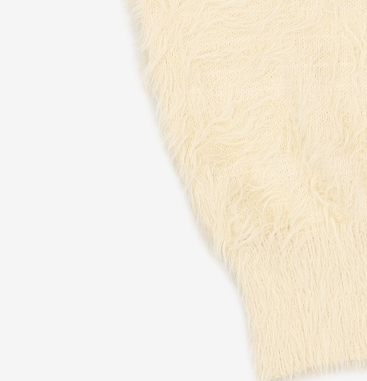 마가린핑거스(MARGARIN FINGERS) HAIRY HIGH NECK KNIT (LIGHT YELLOW) FREE