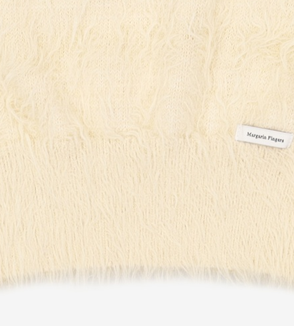 마가린핑거스(MARGARIN FINGERS) HAIRY HIGH NECK KNIT (LIGHT YELLOW) FREE