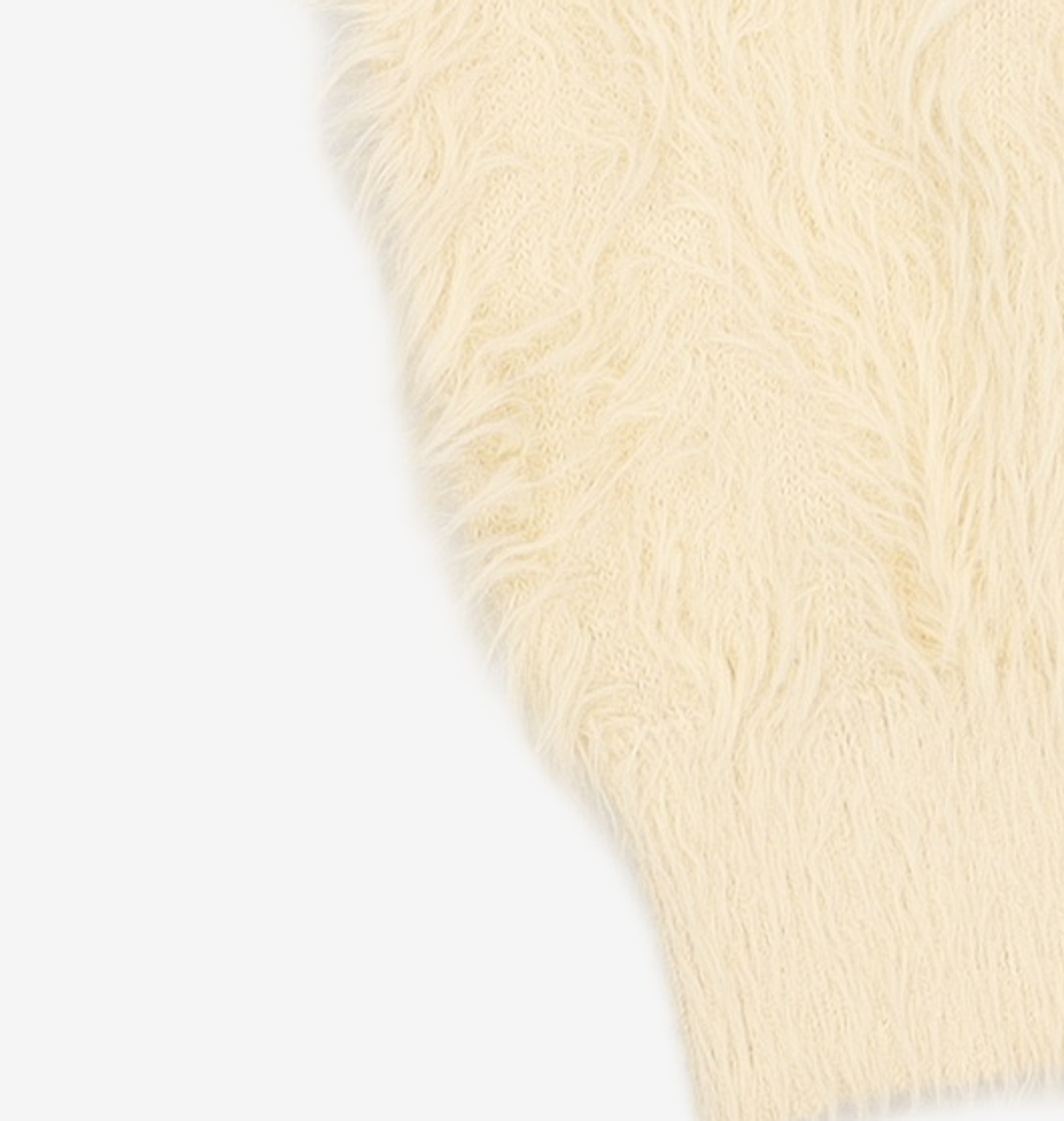 마가린핑거스(MARGARIN FINGERS) HAIRY HIGH NECK KNIT (LIGHT YELLOW) FREE