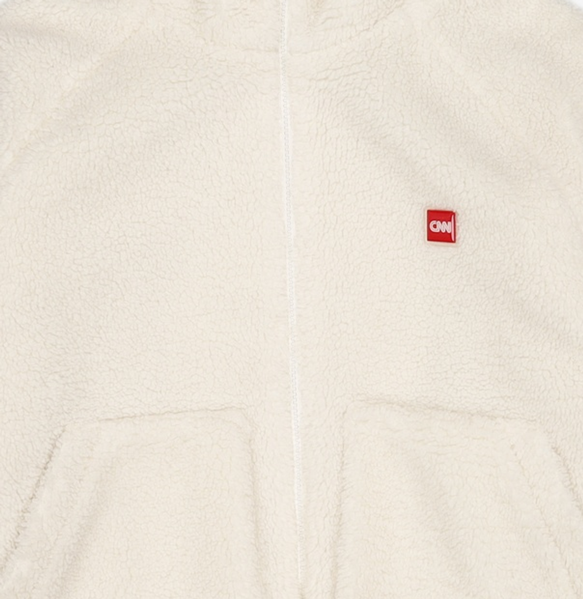 씨엔엔 어패럴(CNN APPAREL) 스타일 여성 숏 쉐르파 플리스 재킷 IVORY XS