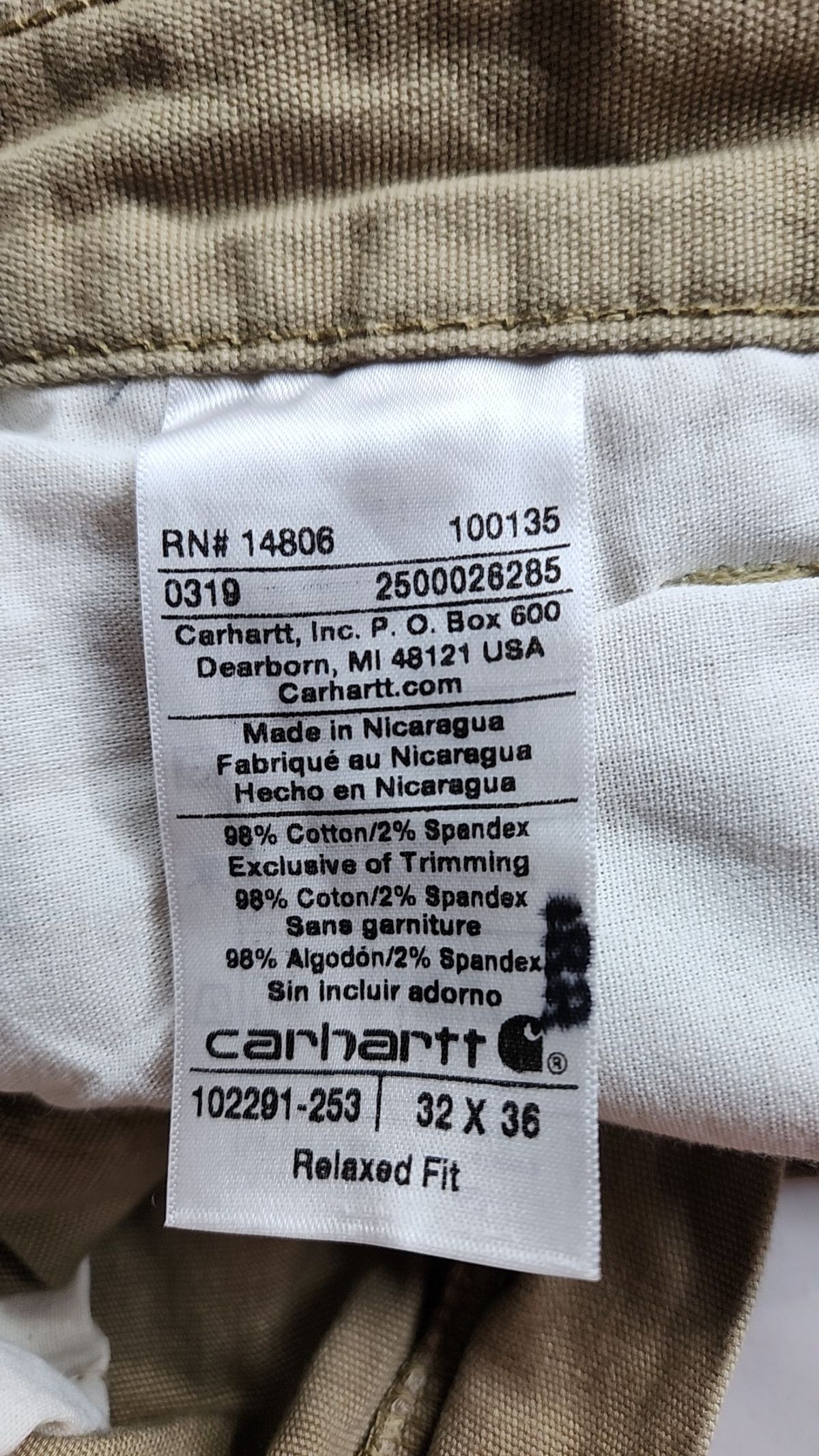 칼하트(CARHARTT) 코튼 팬츠 32