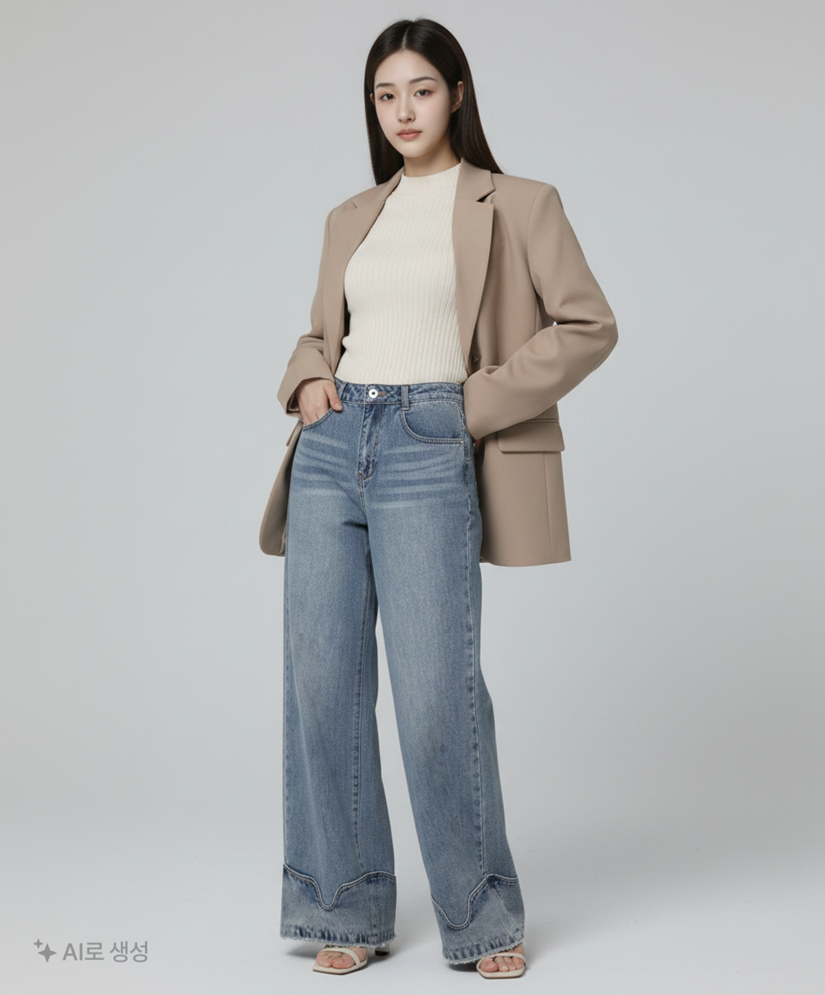 비터셀즈(BITTERCELLS) 헌팅 데님 팬츠-블루 2