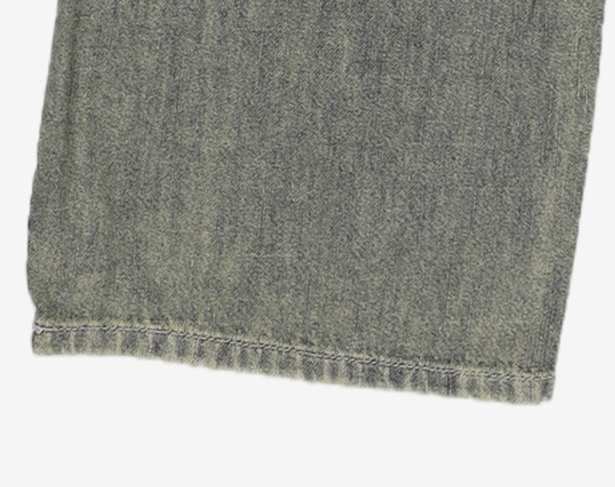 데케트(DECET) [린넨라이크]Linen Like Mid Rise Wide Jeans DCPT039Black 32