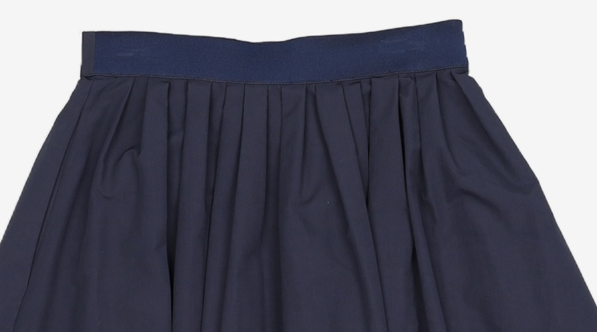 아위(AHWE) Pleated Volume Skirt_D/NAVY S