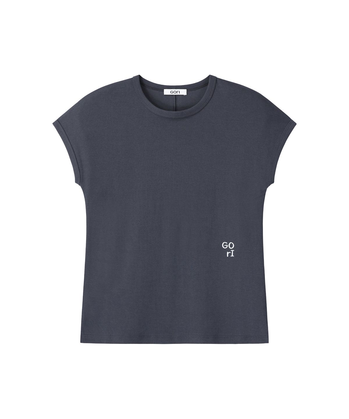 고리(GORI) GOrI Mini Logo Drop-shoulder Sleeveless (charcoal)