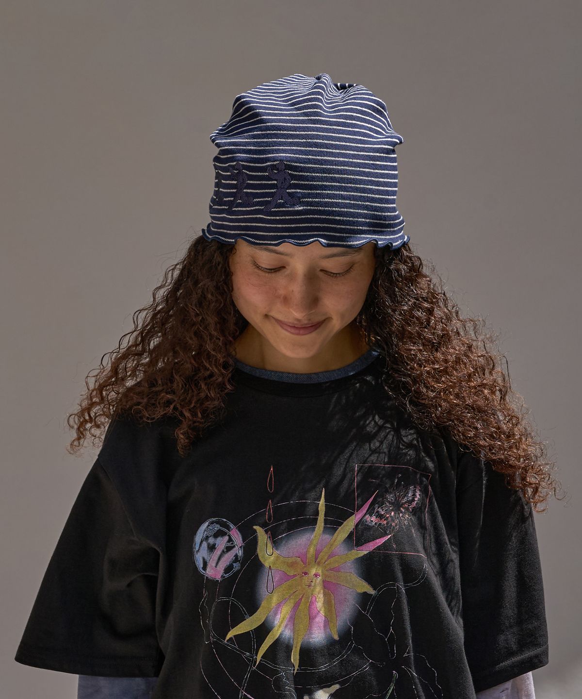 초록스튜디오(CHOROK STUDIO) Three People Lightwave Beanie (Navy)