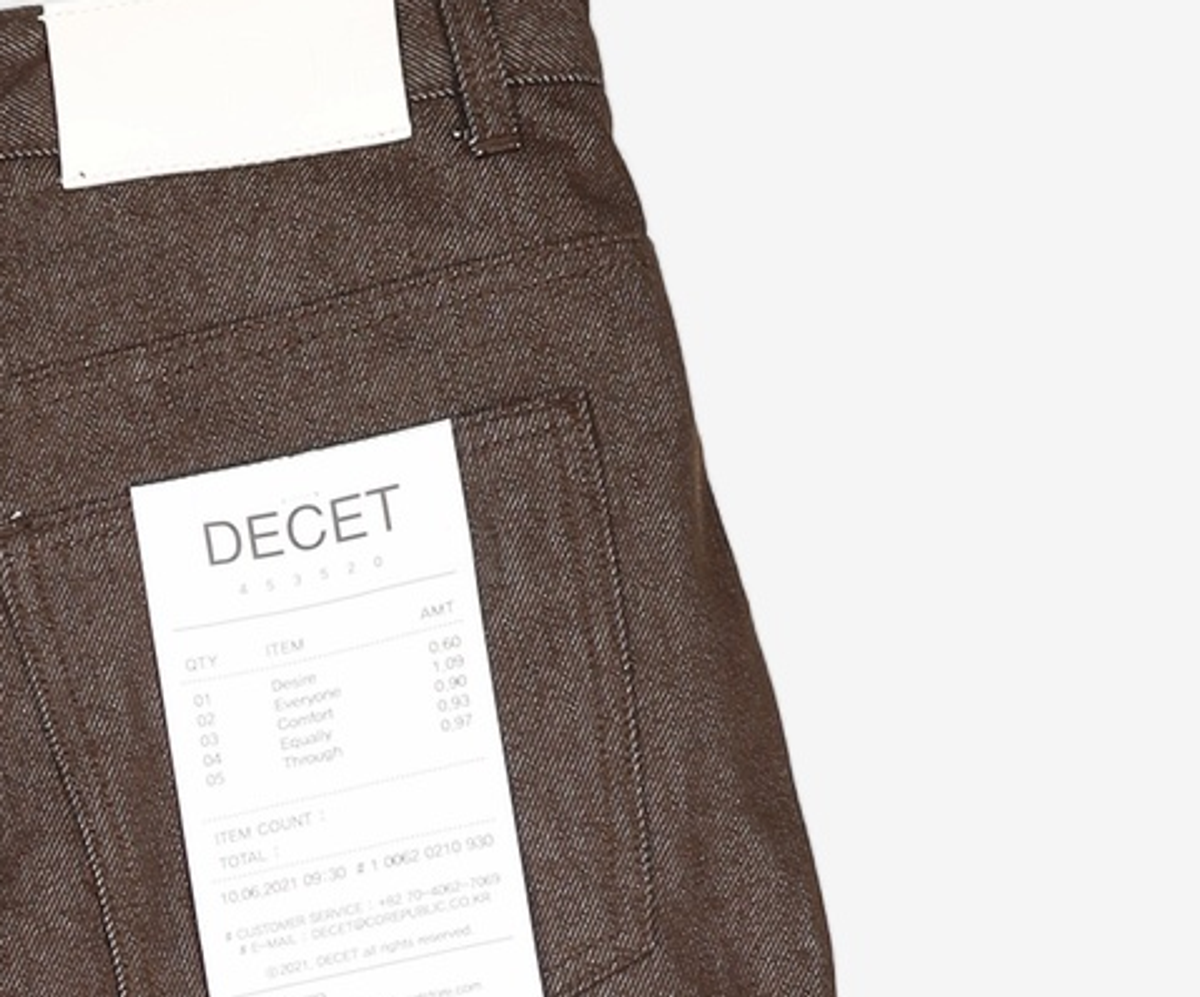 데케트(DECET) Dawn 2Pleats Wide Pants DCPT007Black 32