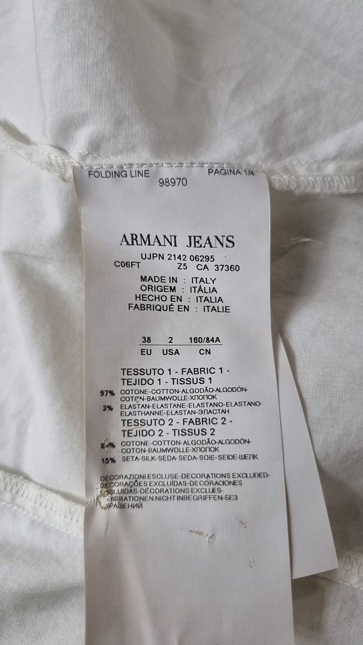 아르마니진(Armani Jeans) 캐주얼 셔츠 38