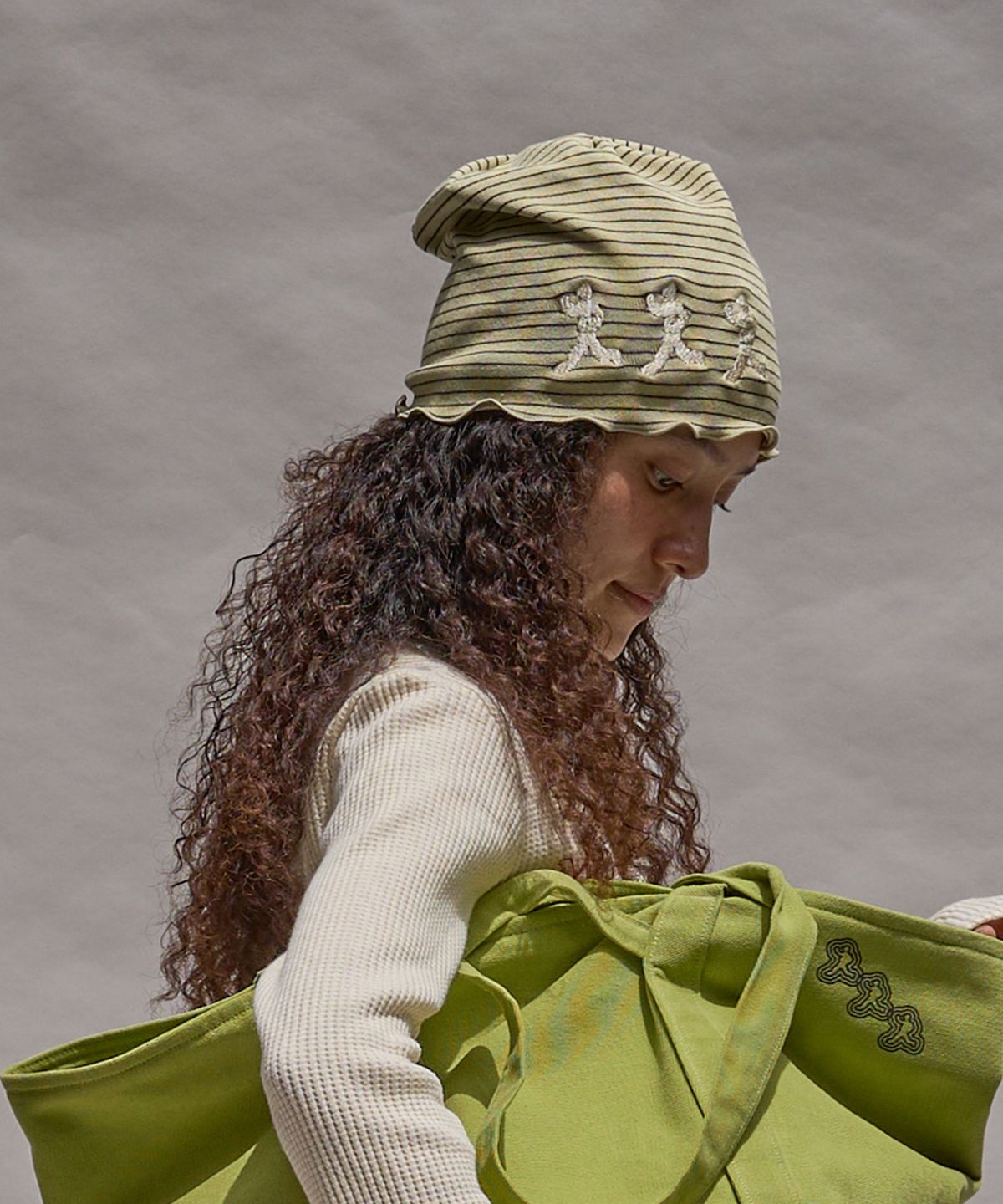 초록스튜디오(CHOROK STUDIO) Three People Lightwave Beanie (Olive)