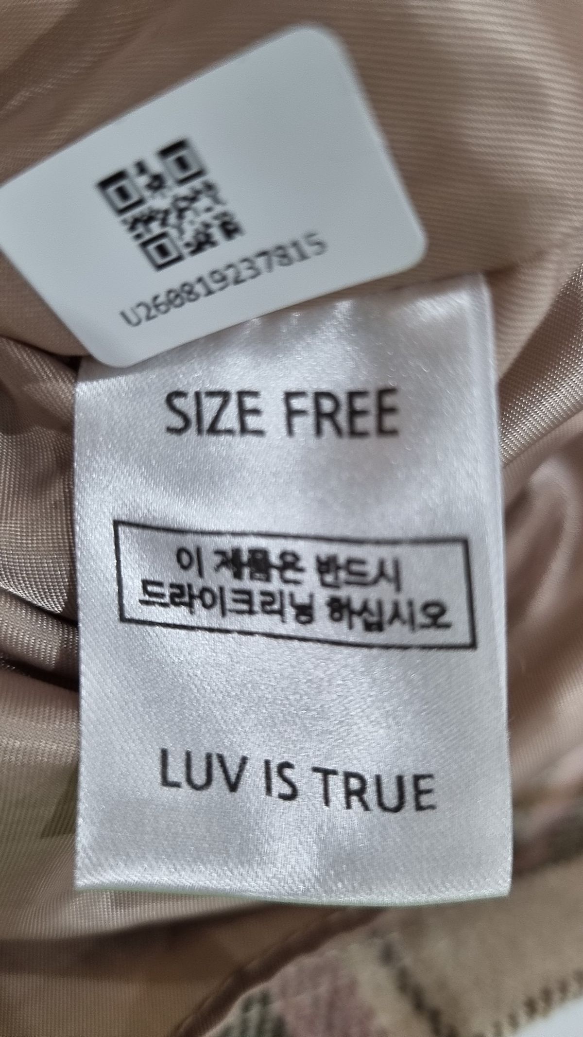 러브이즈트루(LUVISTRUE) 미니 원피스 FREE