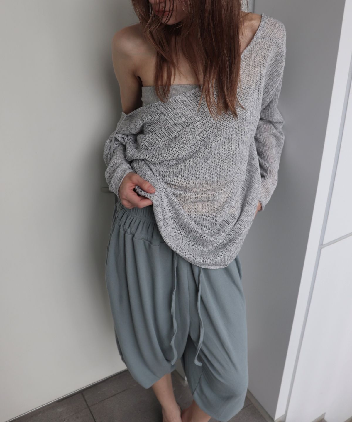 티유알이(T.U.R.E) 에어리 하렘팬츠 클라우드블루