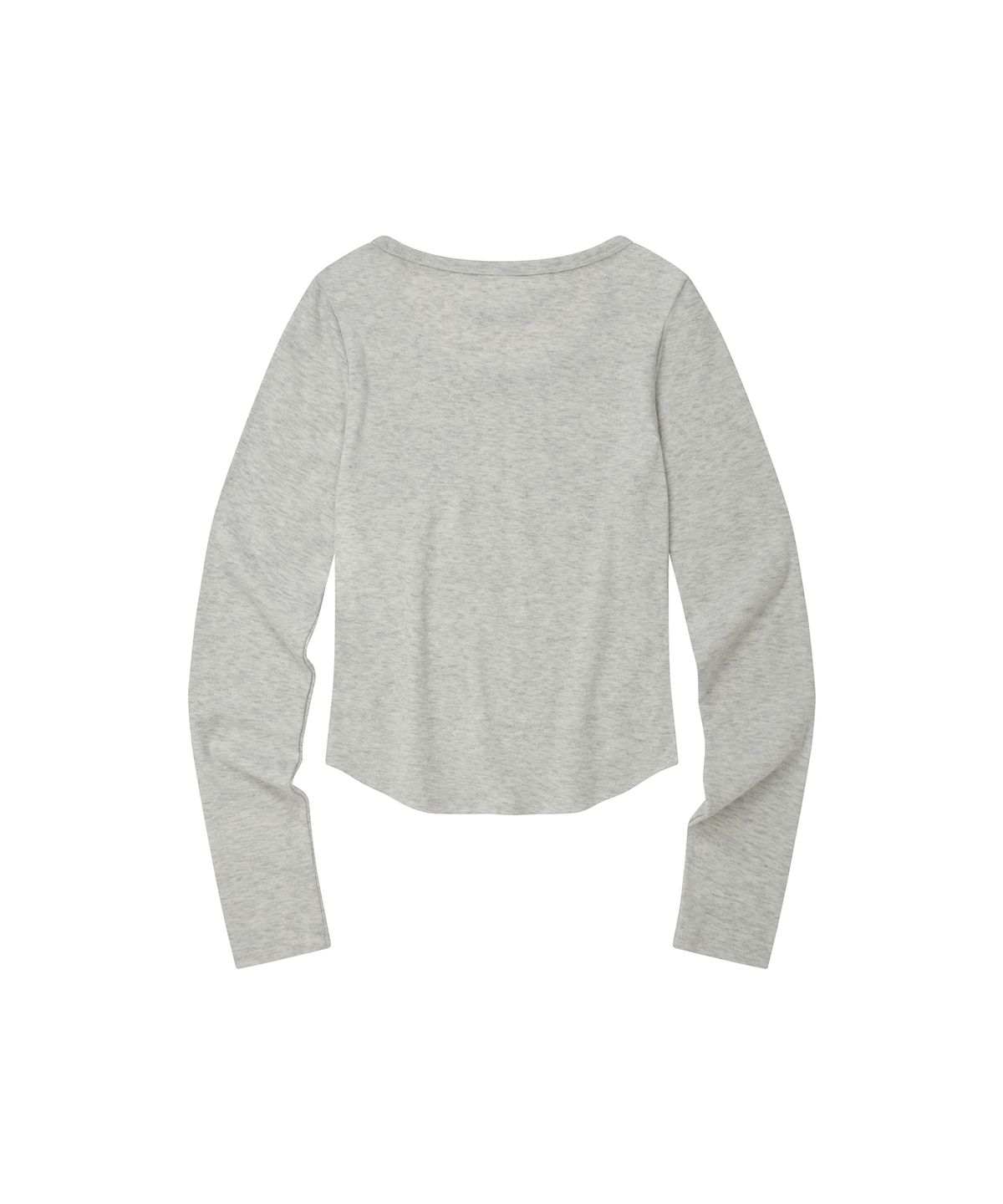 엘엠알(LMR) 모티프 자수 슬림 베이직 긴팔 티셔츠 LIGHT GREY