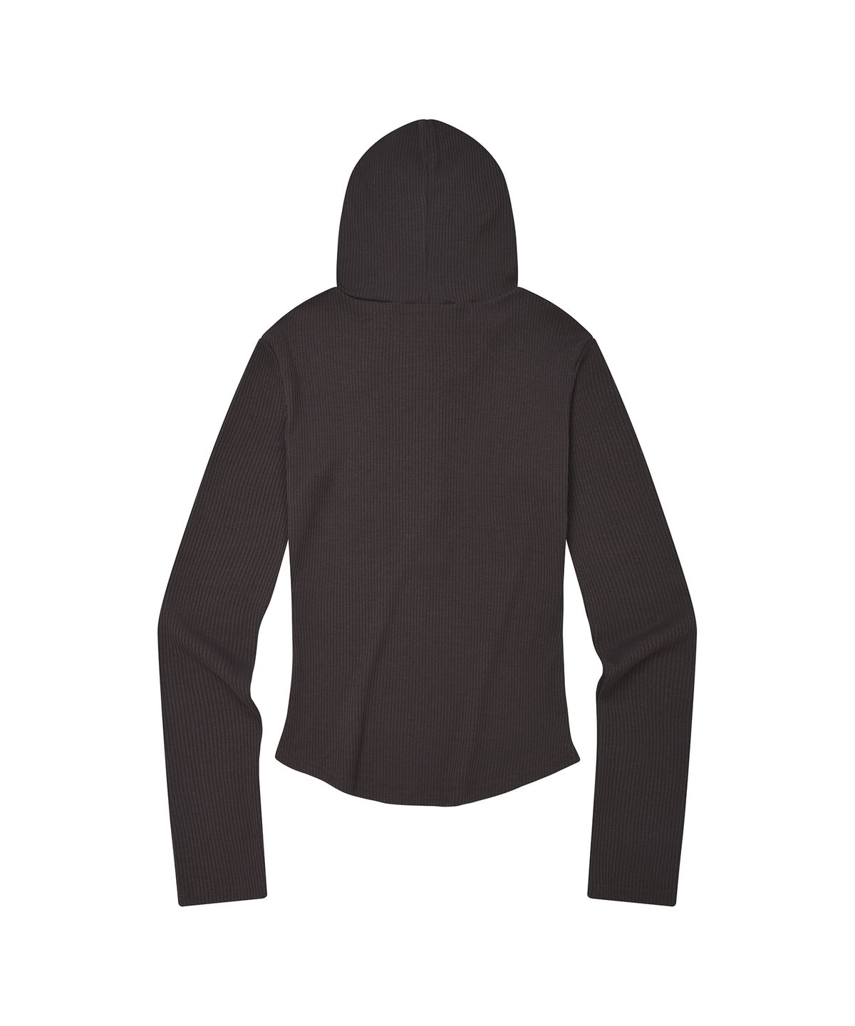 엘엠알(LMR) 스터드 헨리넥 골지 후드 긴팔 티셔츠 CHARCOAL