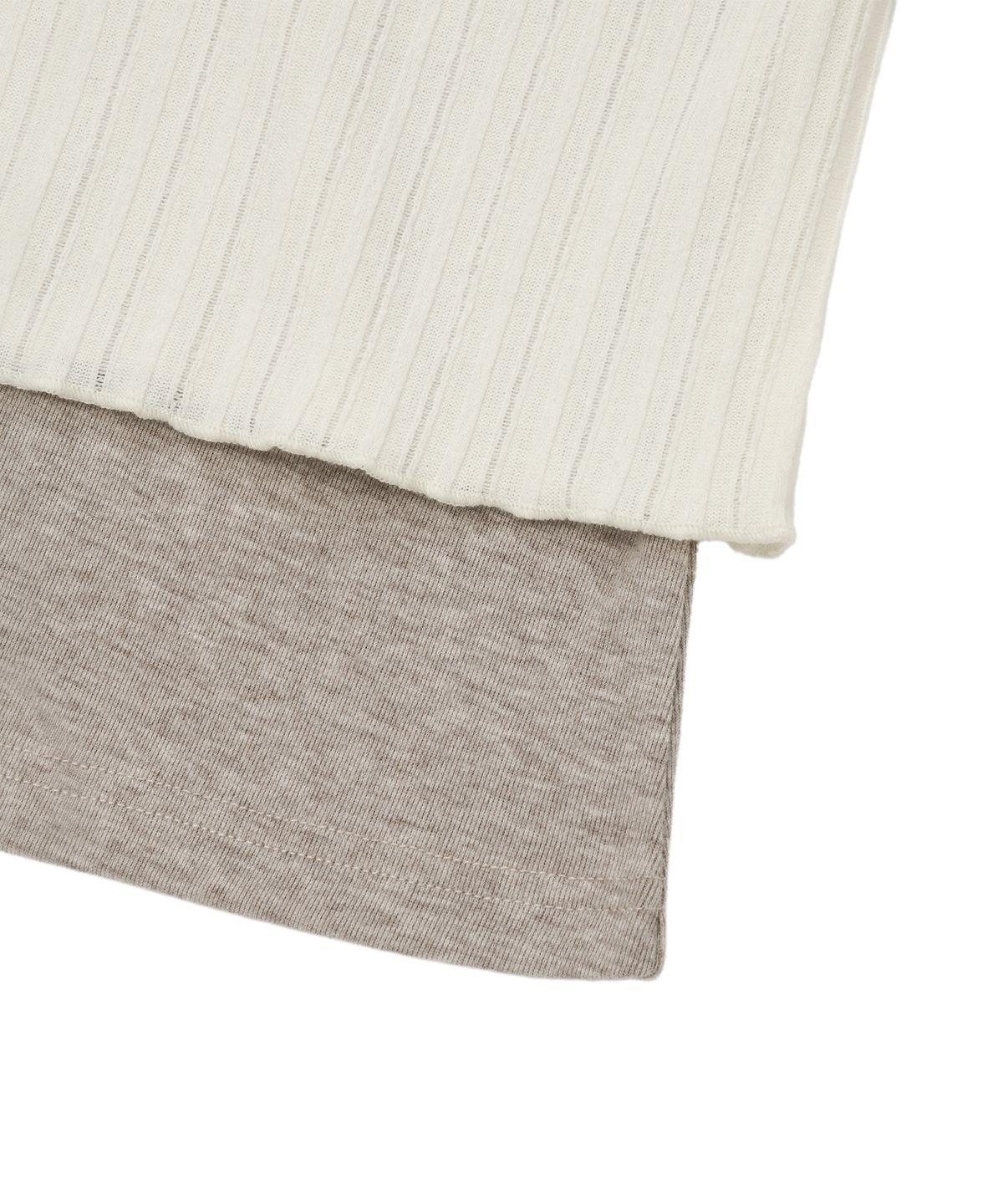 엘엠알(LMR) 스터드 홀터넥 레이어드 긴팔 티셔츠 BEIGE