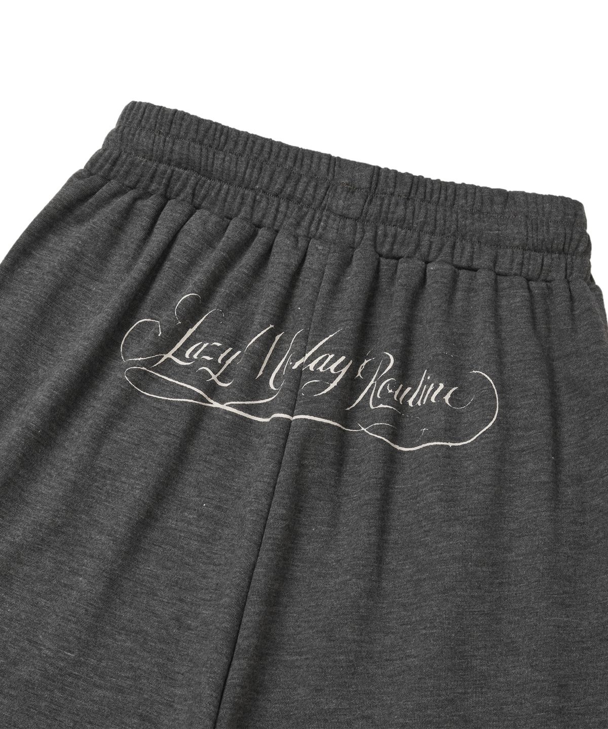 엘엠알(LMR) 스터드 레터링 배색 트레이닝 팬츠 DARK GREY