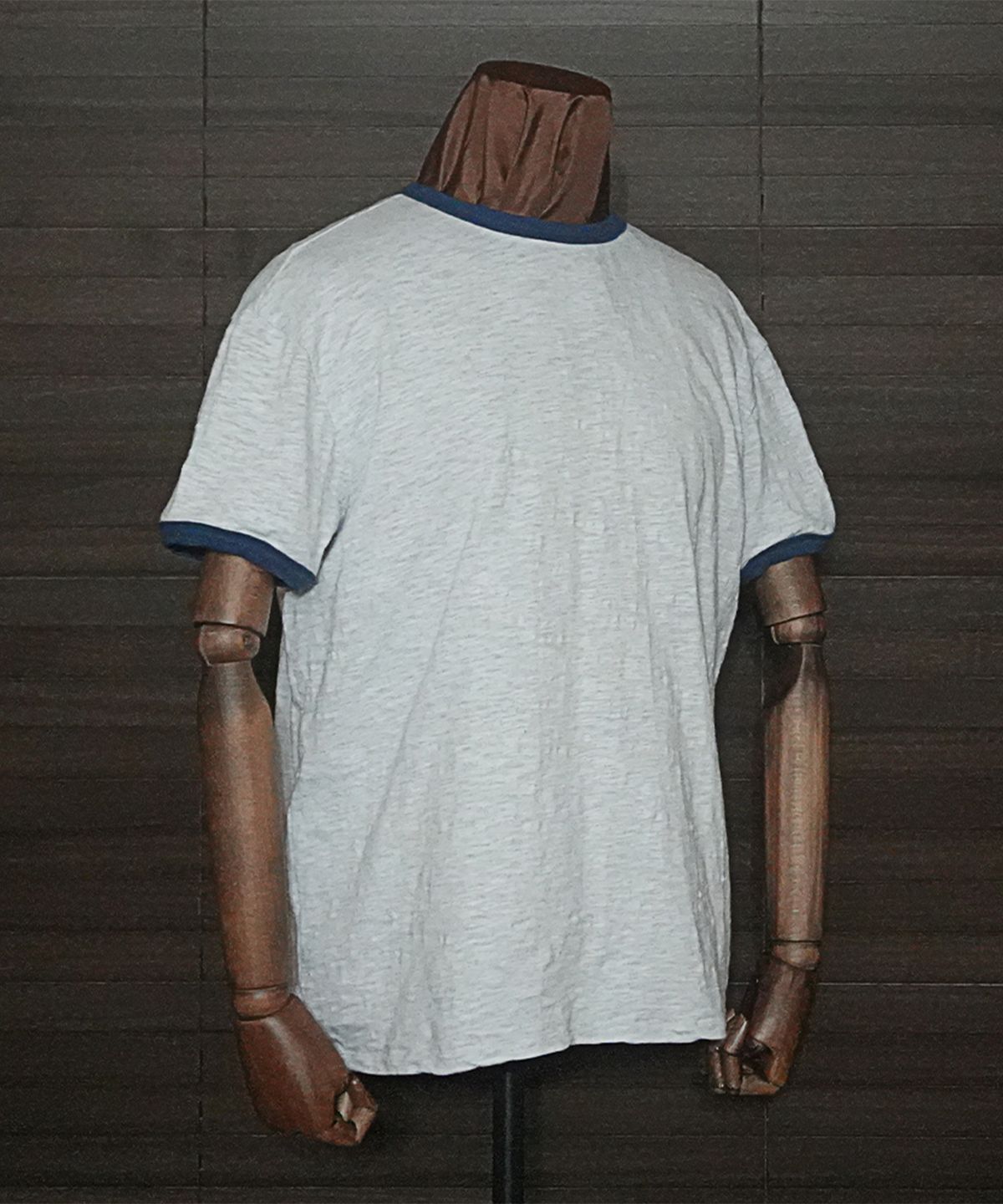필드래프트(FIELDRAFT) [Soldier Fit] Rough Slub Ringer TEE_Melange/Blue