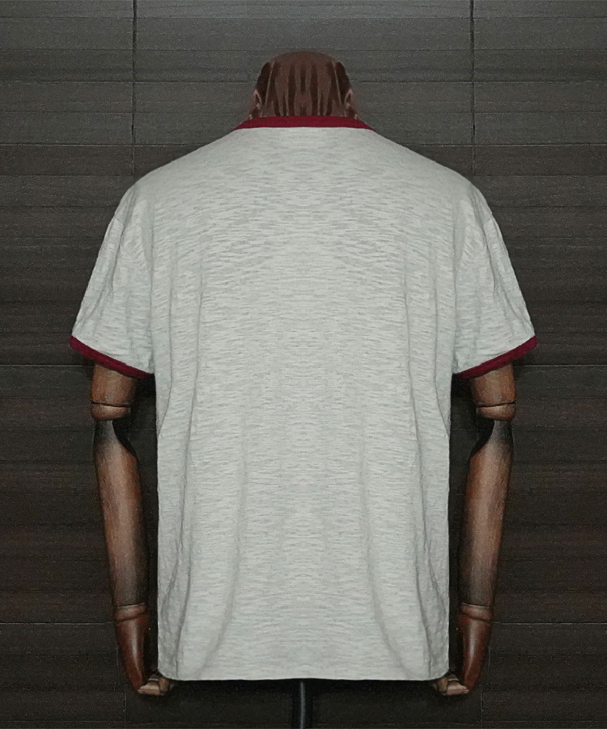 필드래프트(FIELDRAFT) [Soldier Fit] Rough Slub Ringer TEE_Oatmeal/Chili pepper