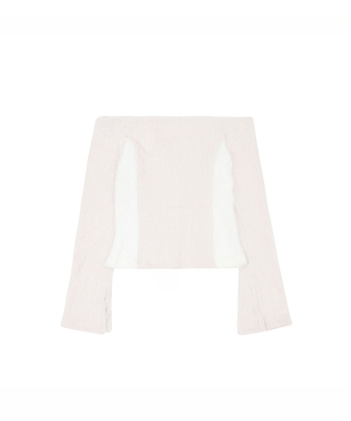 노 엑스트라 터치(NO EXTRA TOUCH) Hairy Fur Off-Shoulder Cardigan (Pink) / 26FWKC001PI