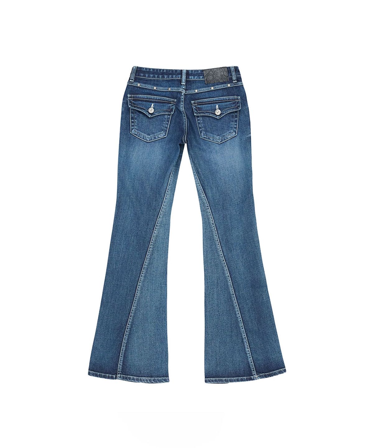 노 엑스트라 터치(NO EXTRA TOUCH) Kaihara All-Brush Stitch Low-Rise Bootcut (Deep Blue) / 26FWPT005DB