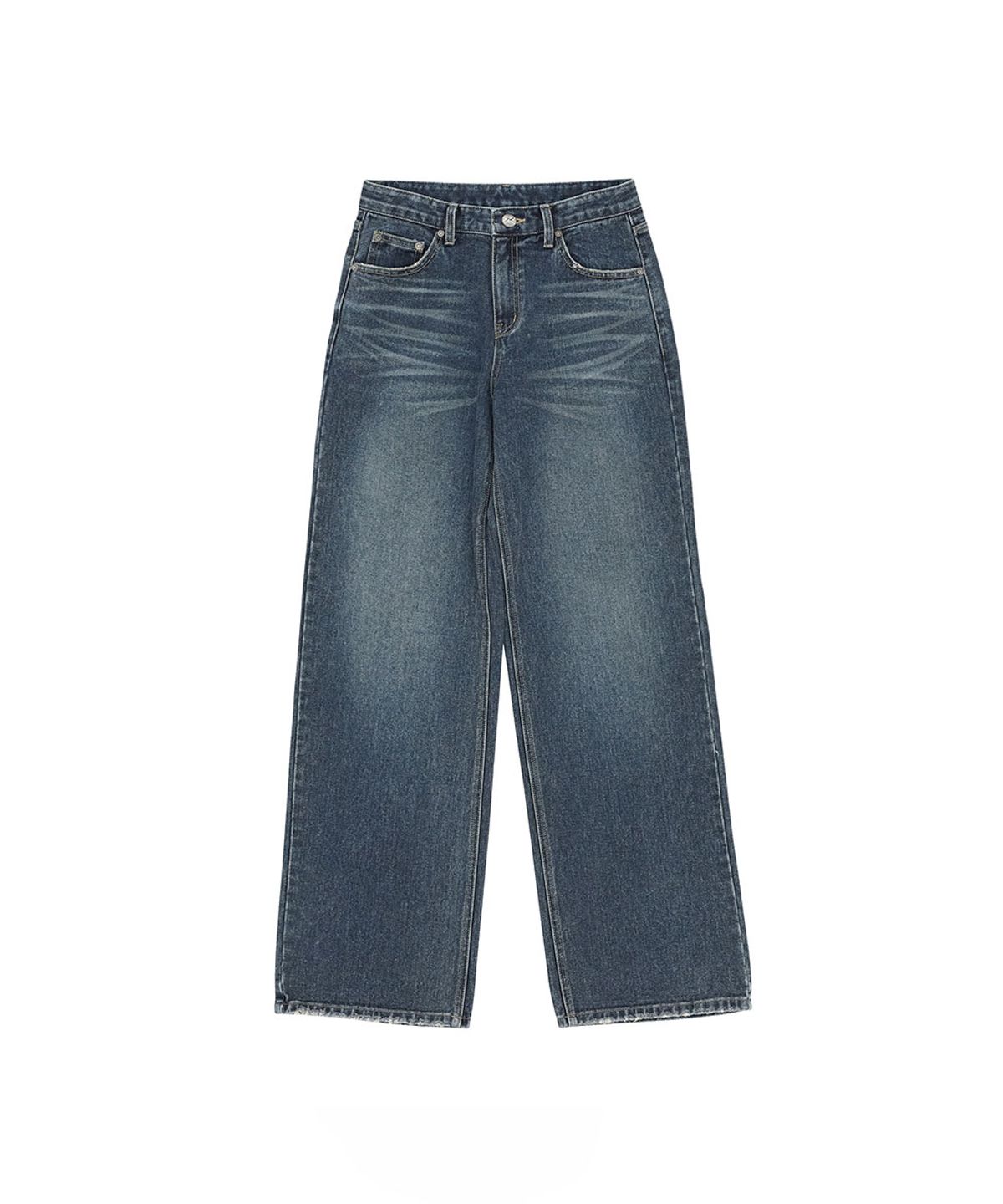 노 엑스트라 터치(NO EXTRA TOUCH) Low Relax Basic Denim Pants (Dark Blue) / 26FWPT002DB