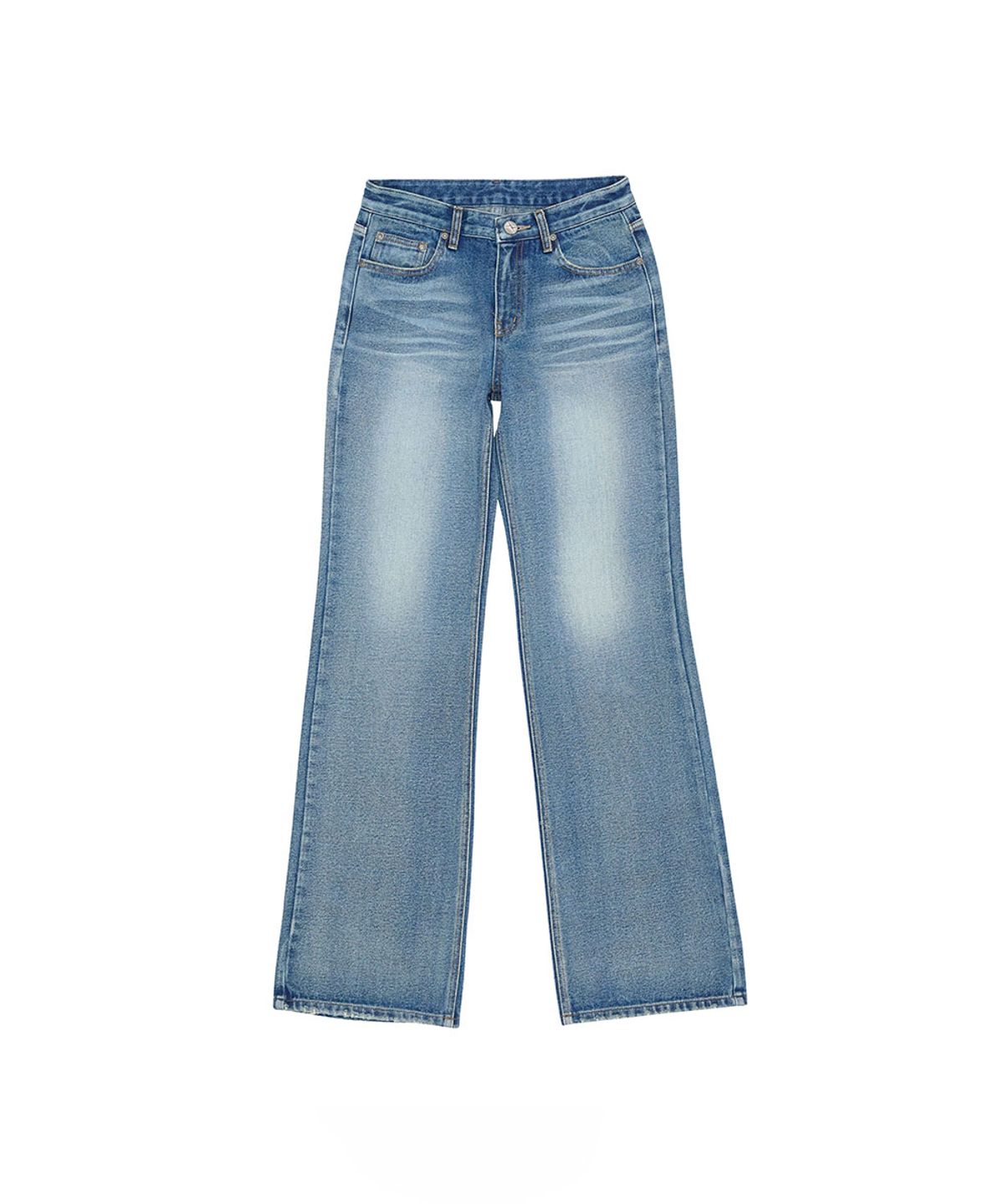 노 엑스트라 터치(NO EXTRA TOUCH) Low Straight Basic Denim Pants (Blue) / 26FWPT001BL