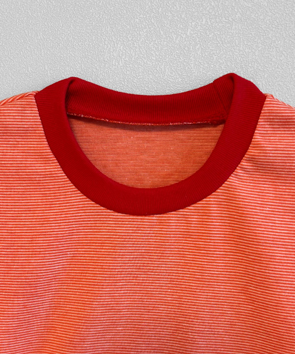 라메종드도도(LA MAISON DE DODO) DODO BASIC Oversized Stripe T Shirt (Red/Vermillion/Pink)_키즈긴팔티