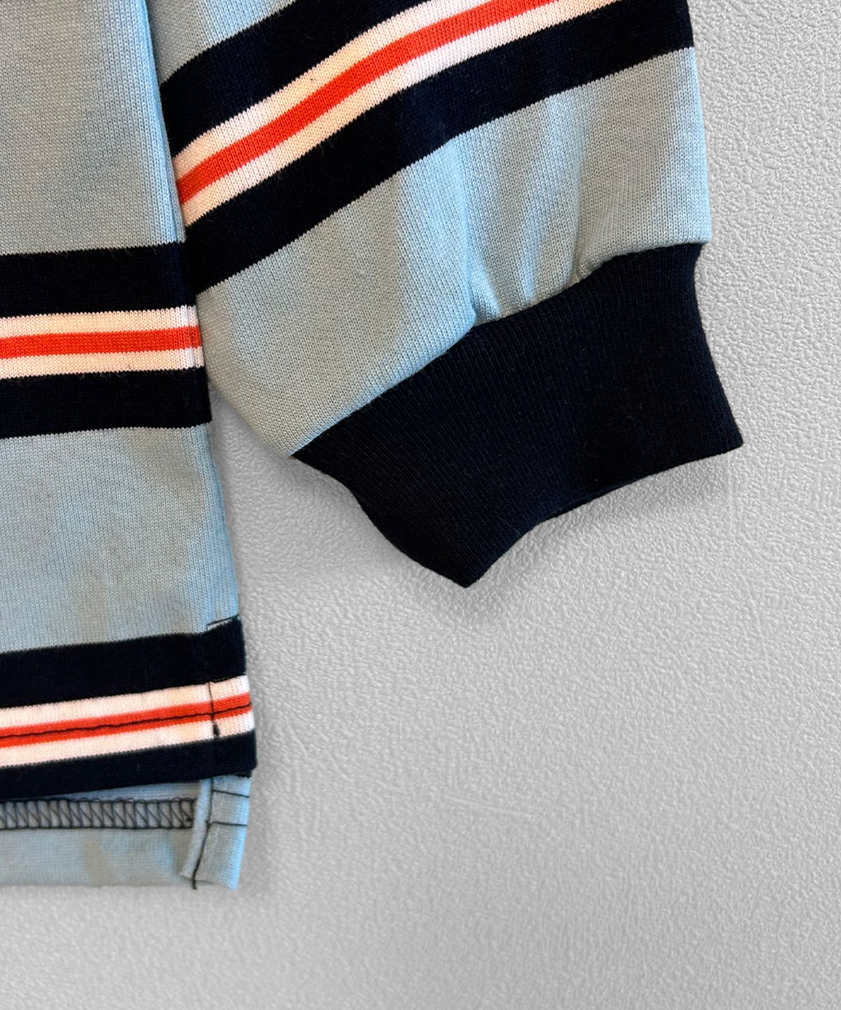 라메종드도도(LA MAISON DE DODO) DODO BASIC Oversized Stripe T Shirt (Navy/Cerulean Blue)_키즈긴팔티