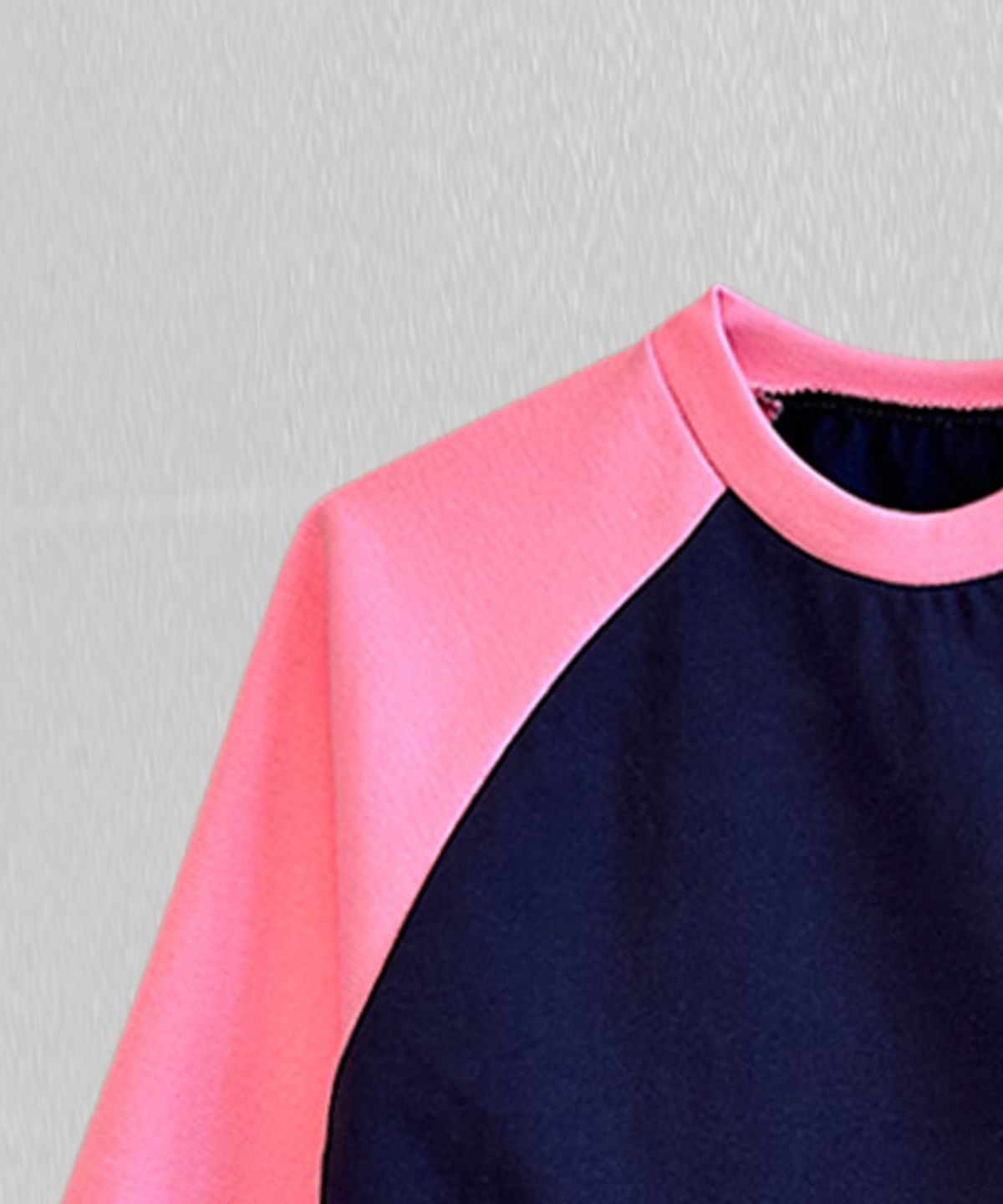 라메종드도도(LA MAISON DE DODO) DODO BASIC Reglan T Shirt (Navy/Milkshake Pink)_키즈긴팔티 아동긴팔티 등원룩