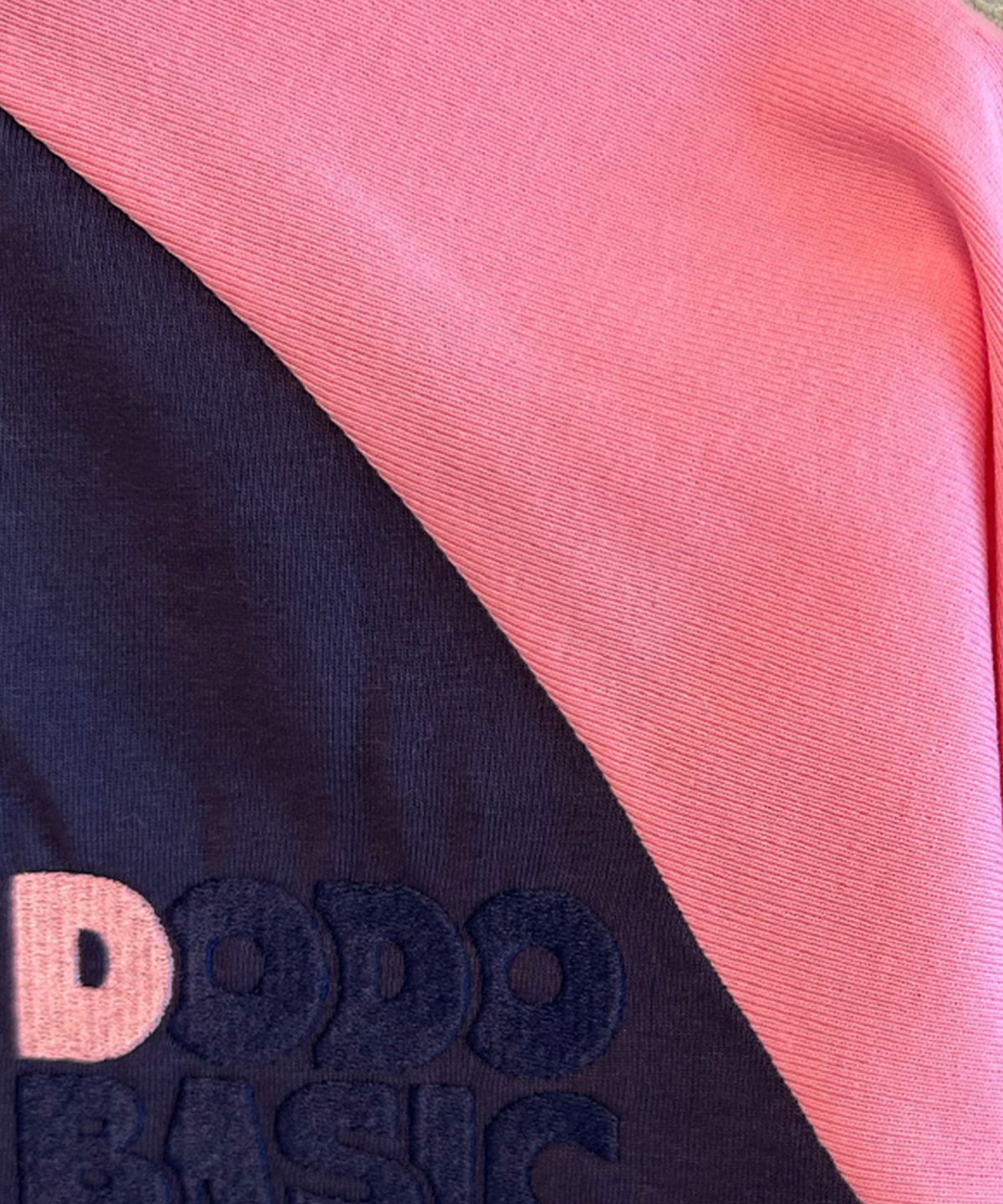 라메종드도도(LA MAISON DE DODO) DODO BASIC Reglan T Shirt (Navy/Milkshake Pink)_키즈긴팔티 아동긴팔티 등원룩