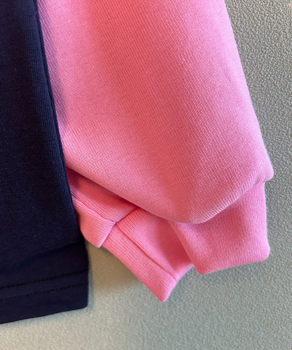 라메종드도도(LA MAISON DE DODO) DODO BASIC Reglan T Shirt (Navy/Milkshake Pink)_키즈긴팔티 아동긴팔티 등원룩