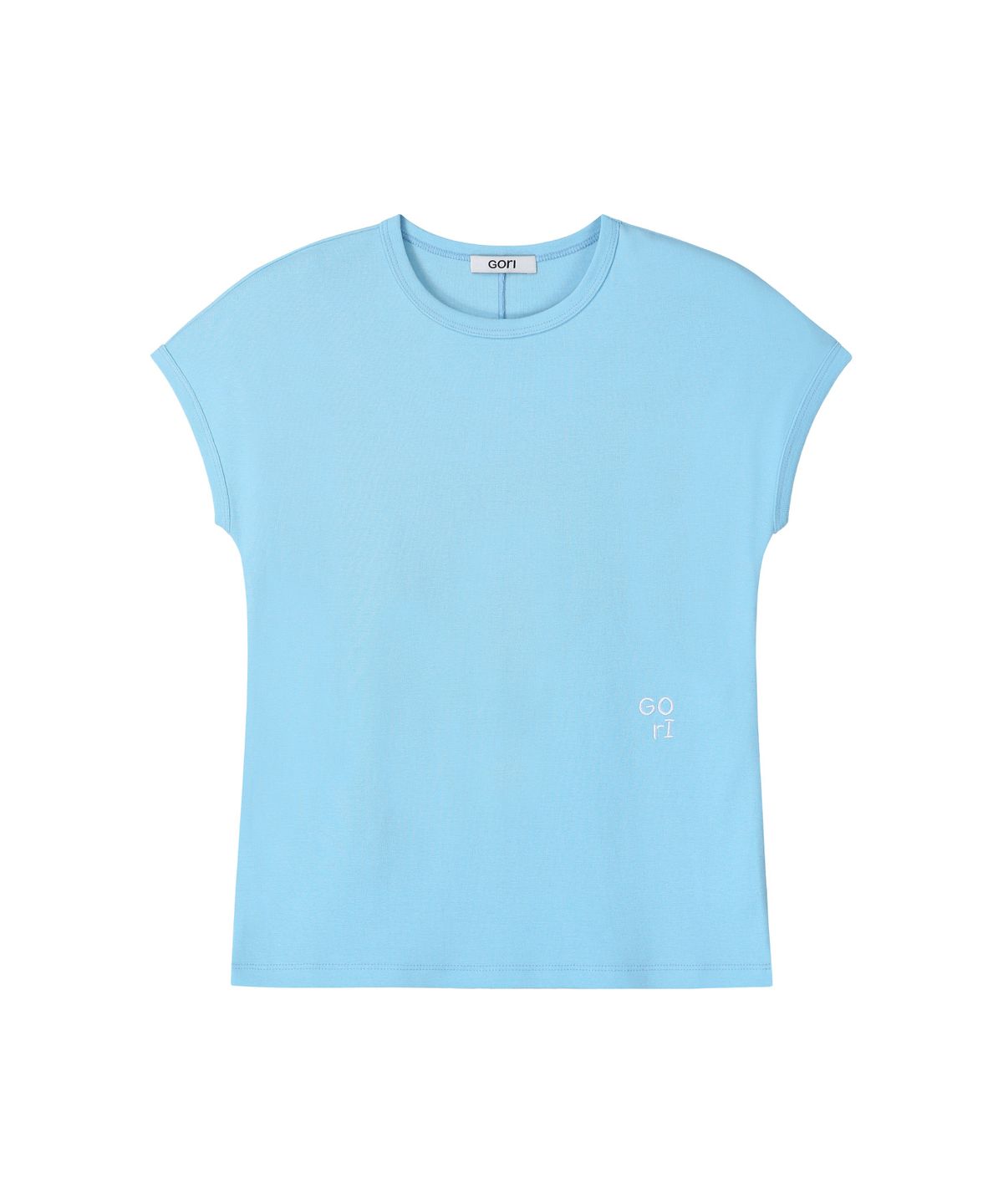 고리(GORI) GOrI Mini Logo Drop-shoulder Sleeveless (sky blue)