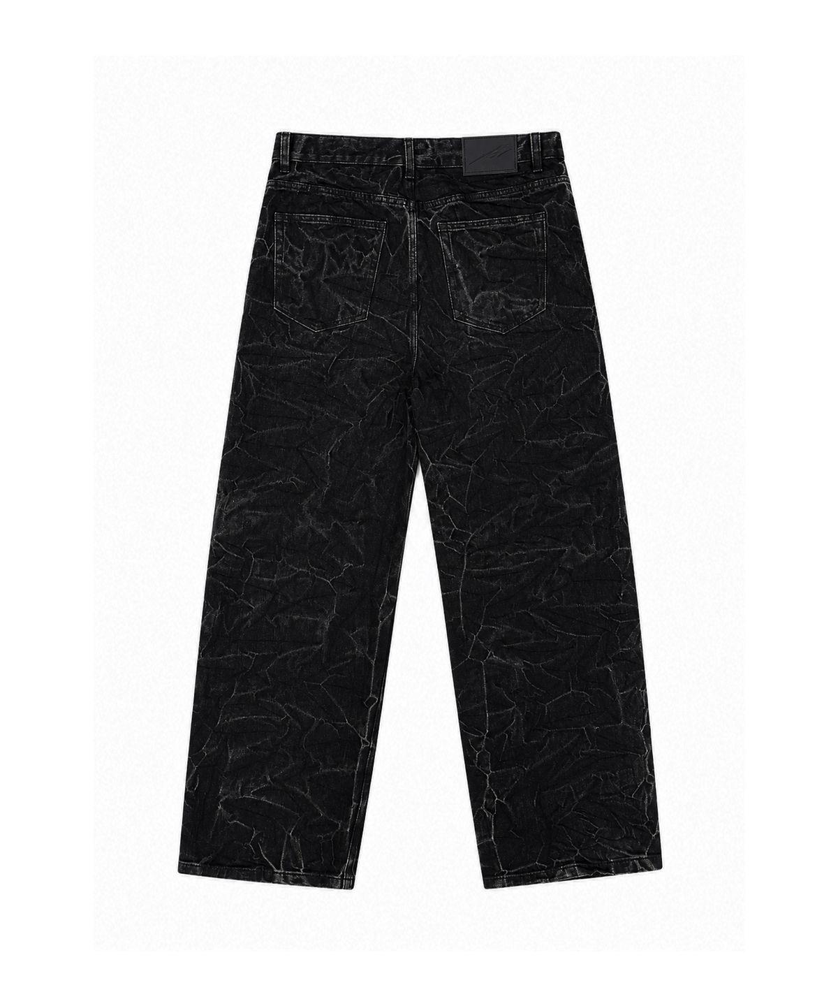 포스센스티브(FORCESENSITIVE) Acid Washing Straight Pants (BLACK)