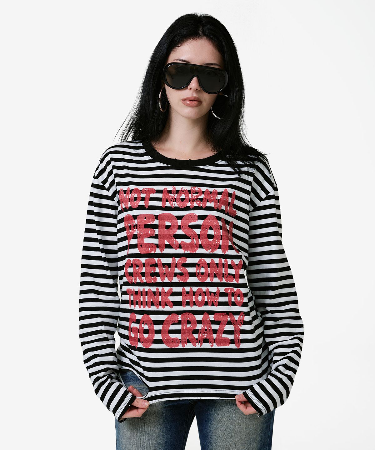 엔엔피스(NNPCS) NPC Distressed Stripe Long Sleeve