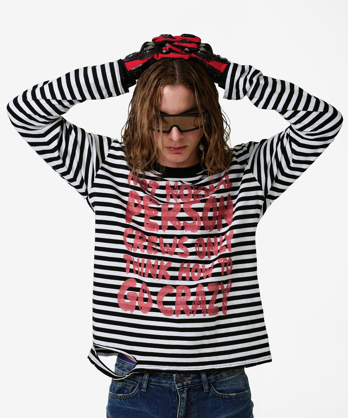 엔엔피스(NNPCS) NPC Distressed Stripe Long Sleeve