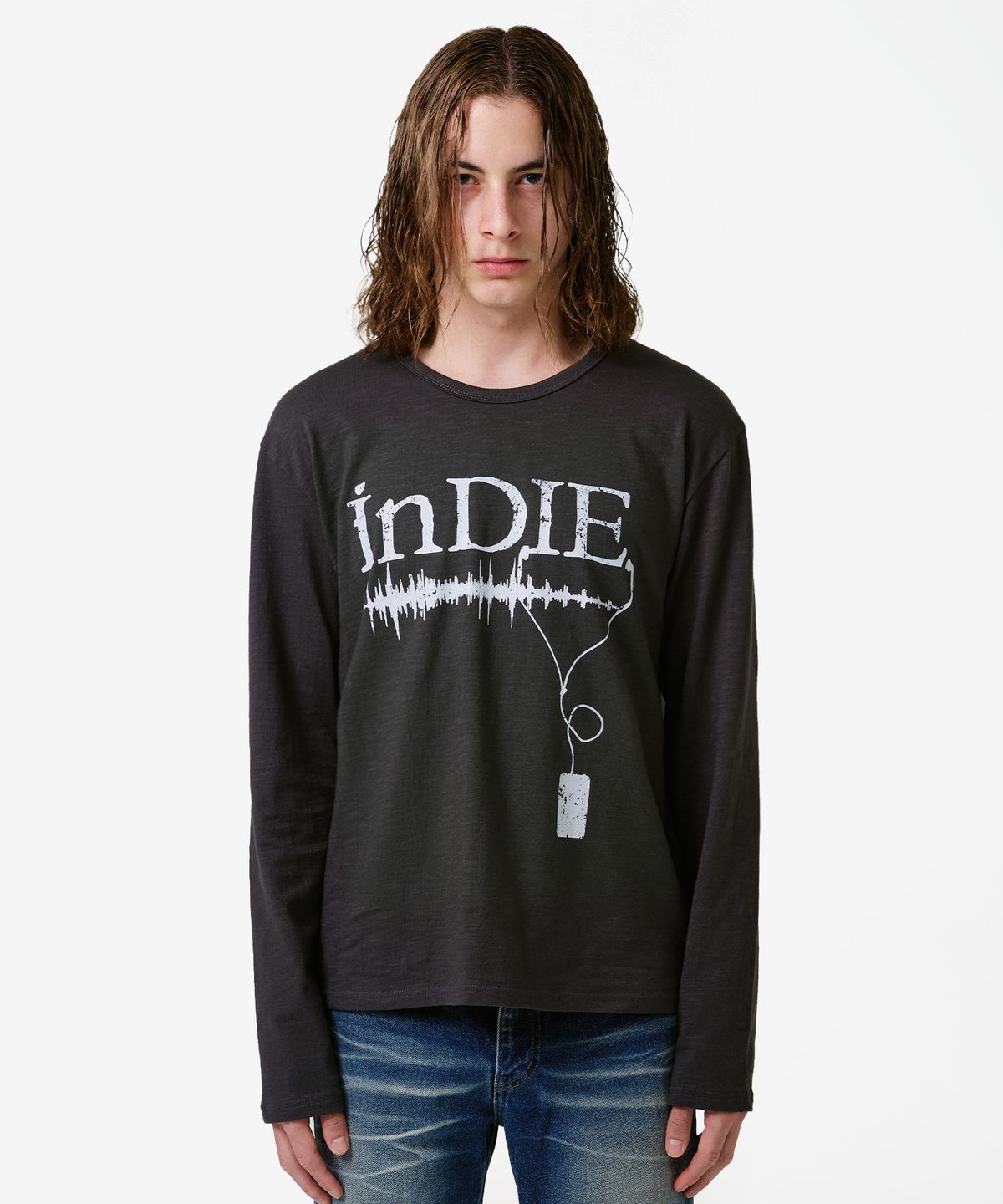 엔엔피스(NNPCS) INDIE Slab Long Sleeve (Charcoal)