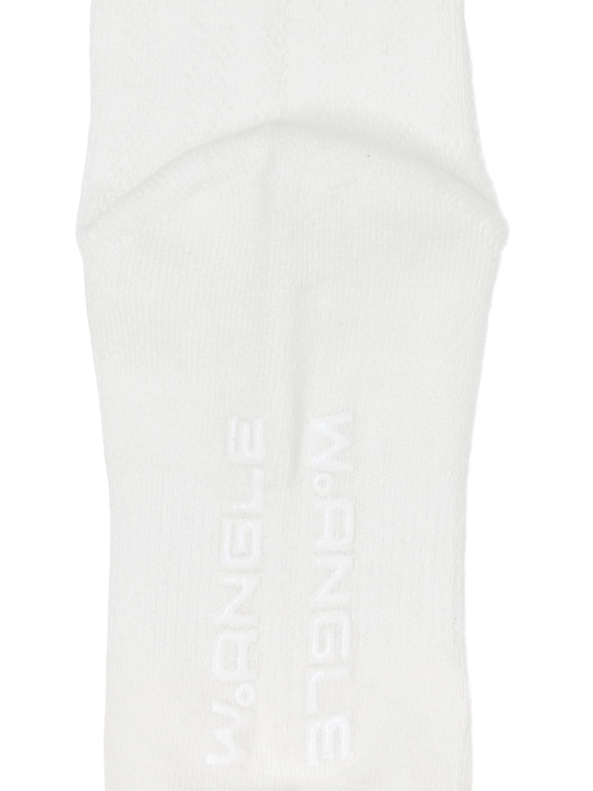 와이드앵글(WIDEANGLE) CO 리본 포인트 파일 니삭스_Off White