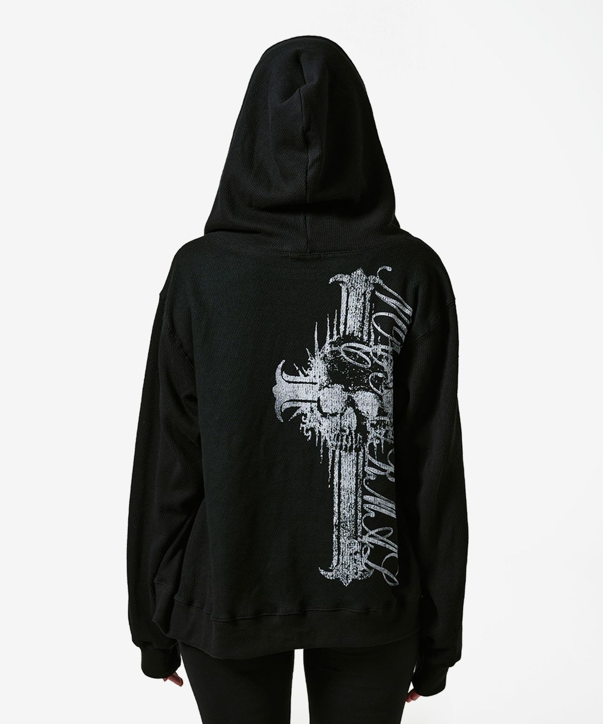 엔엔피스(NNPCS) Skull Cross Waffle Hoodie Zipup
