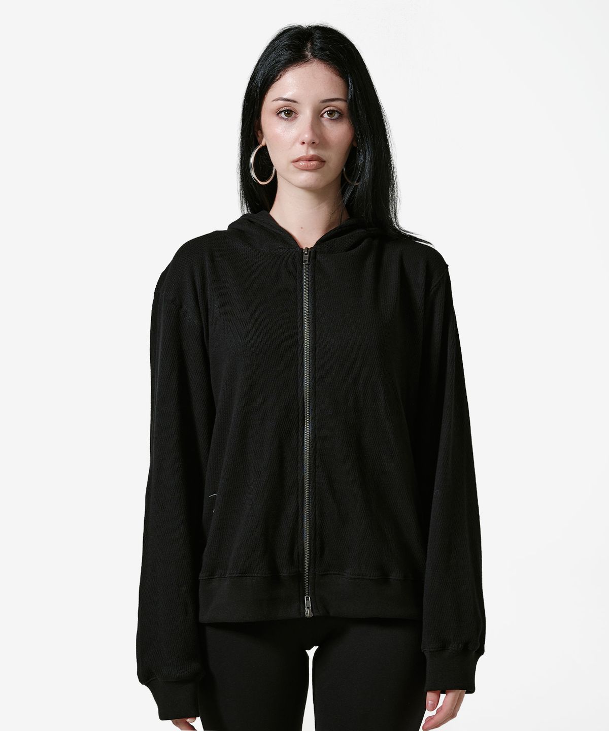 엔엔피스(NNPCS) Skull Cross Waffle Hoodie Zipup